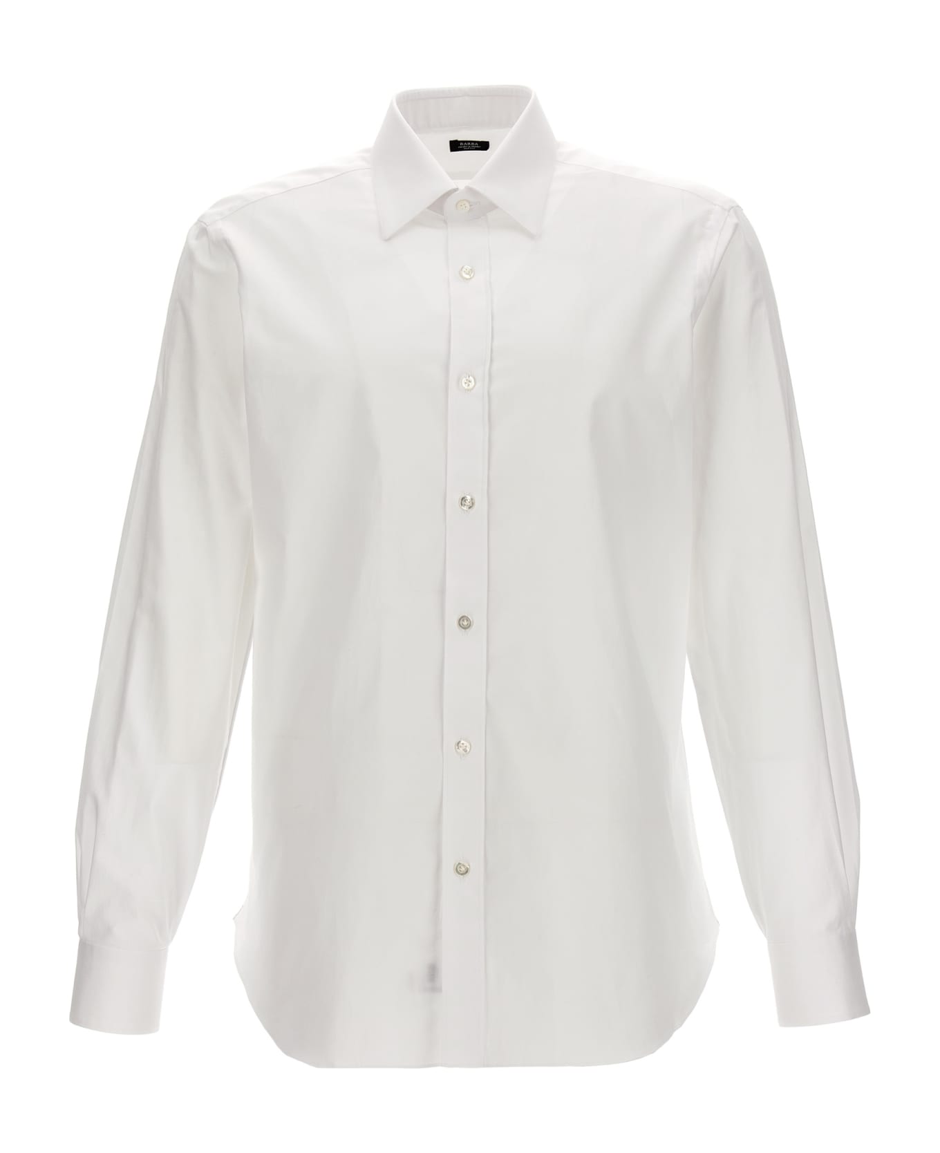 Barba Napoli Micro Operated Shirt - White