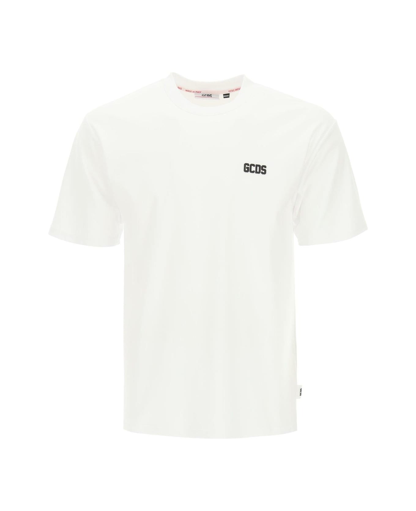 GCDS Logo Plaque Crewneck T-shirt - White