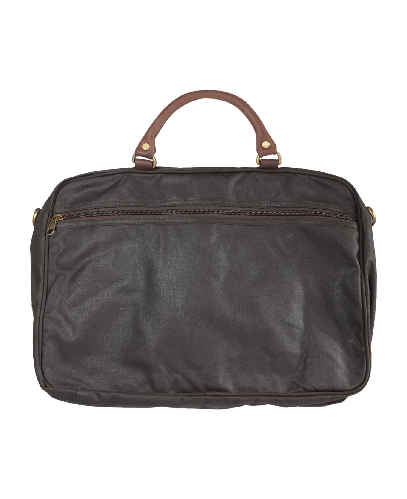 Barbour Waxed Cotton And Leather Briefcase Barbour