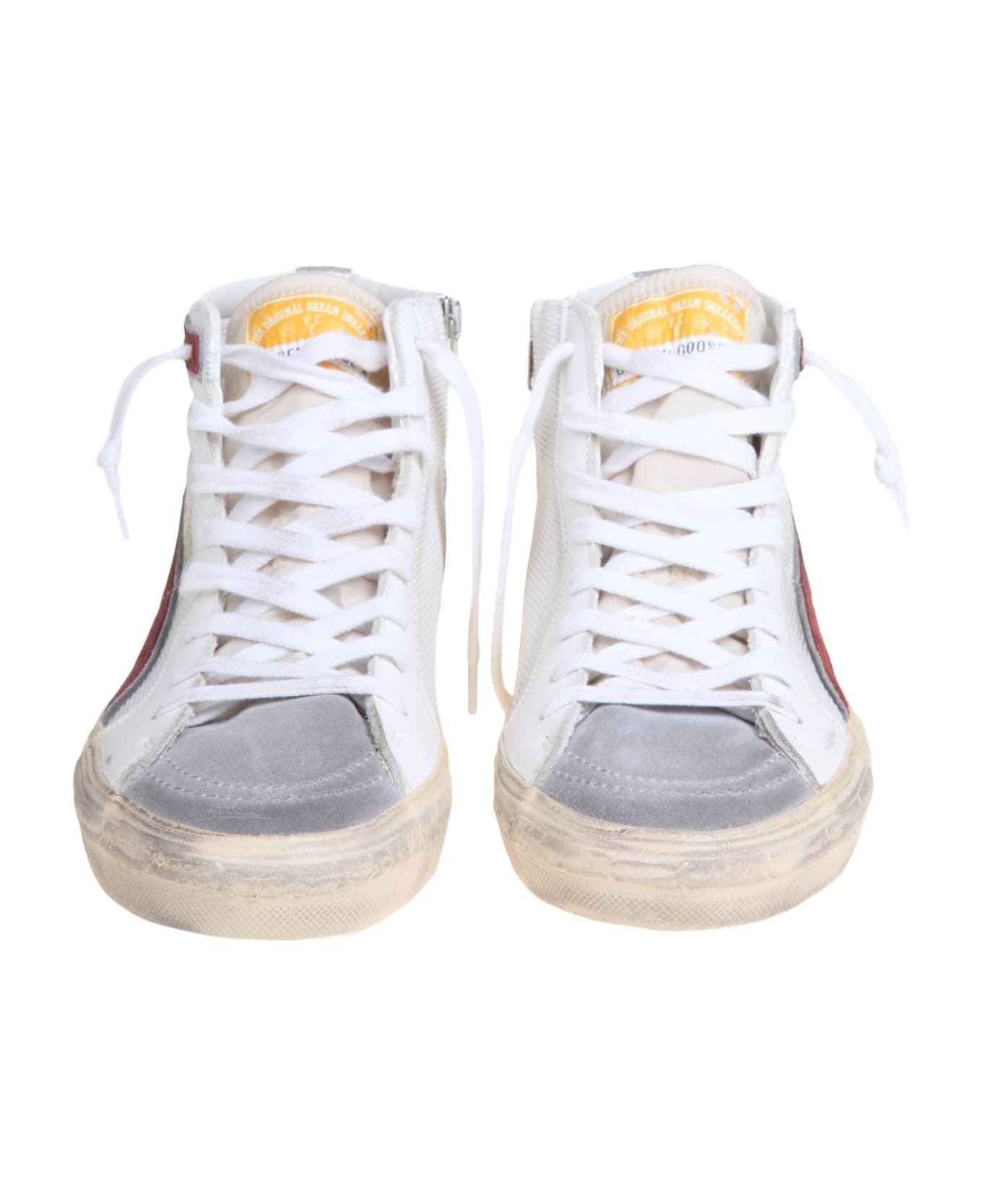 Golden Goose Slide Sneakers - White/Grey/Bluette/Brown
