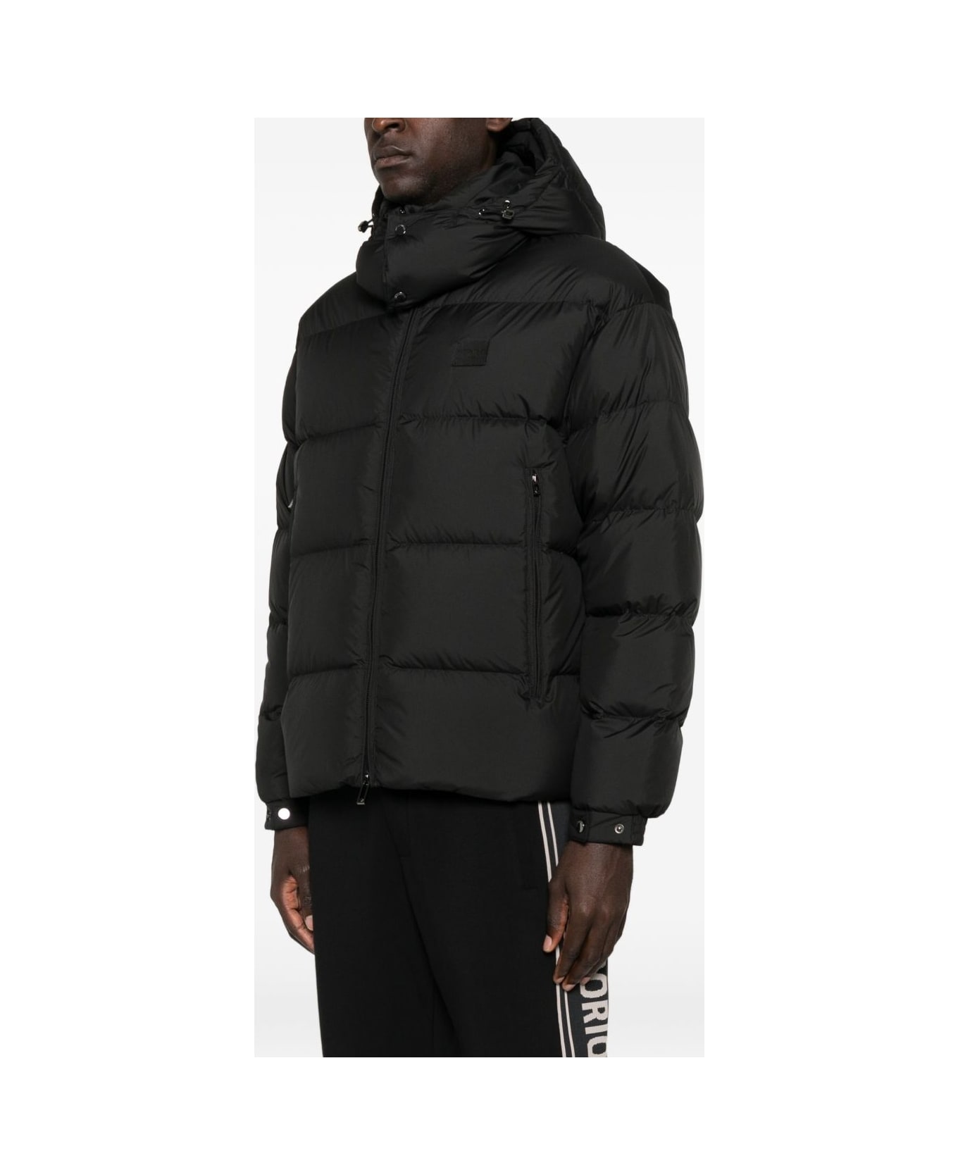 Emporio Armani Nylon Short Down Jacket - Black