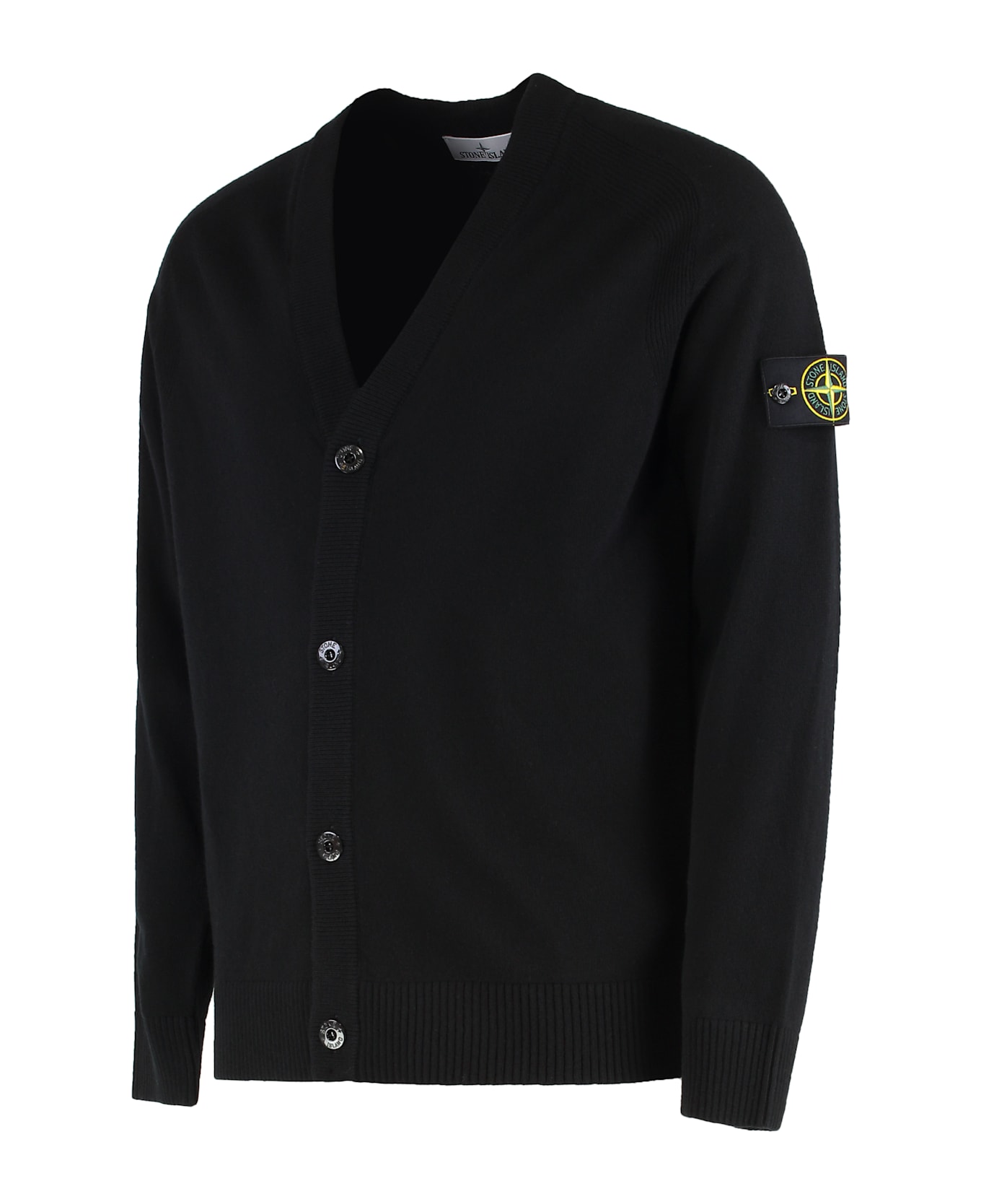 Stone Island Wool Cardigan - black