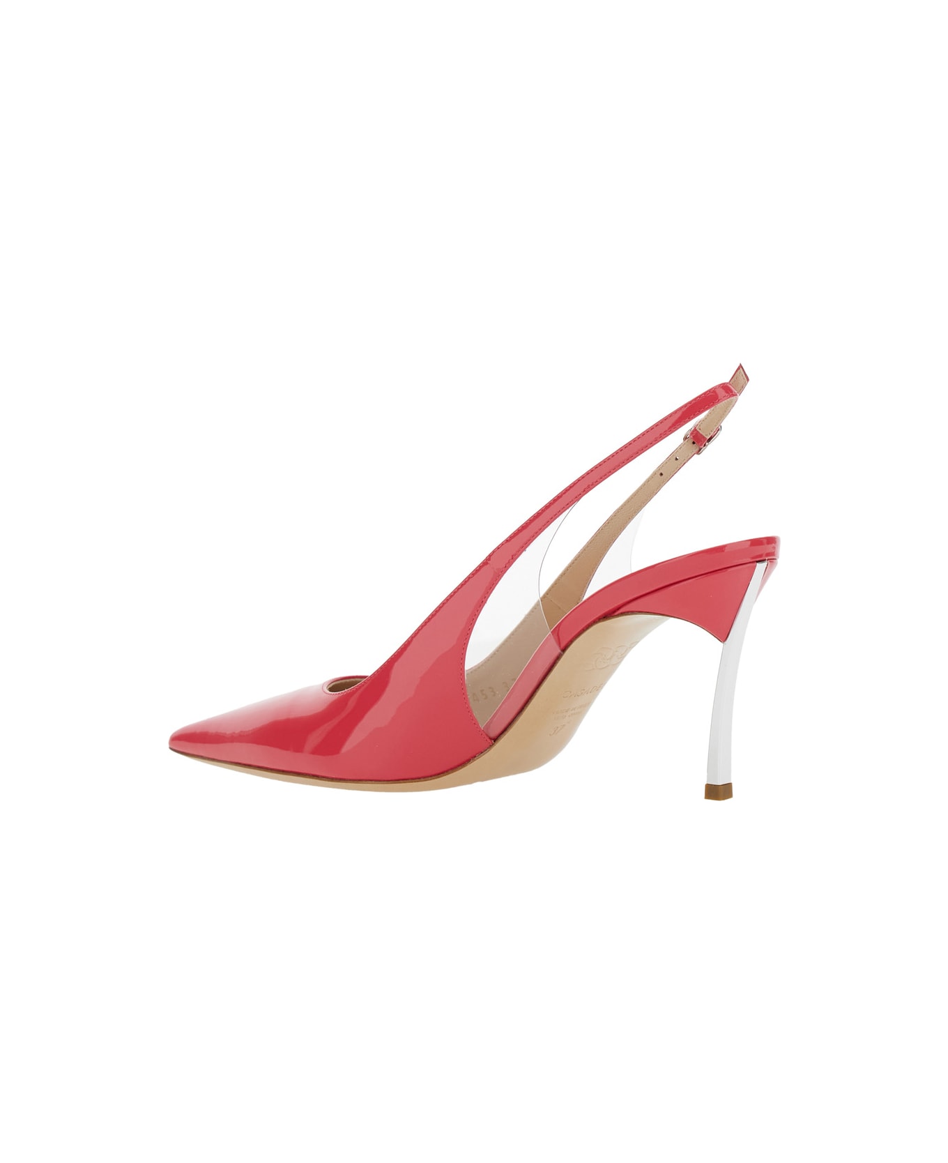 Casadei 
superblade Tiffany
 Pink Slingback Pumps With High Heel In Patent Leather Woman - Pink