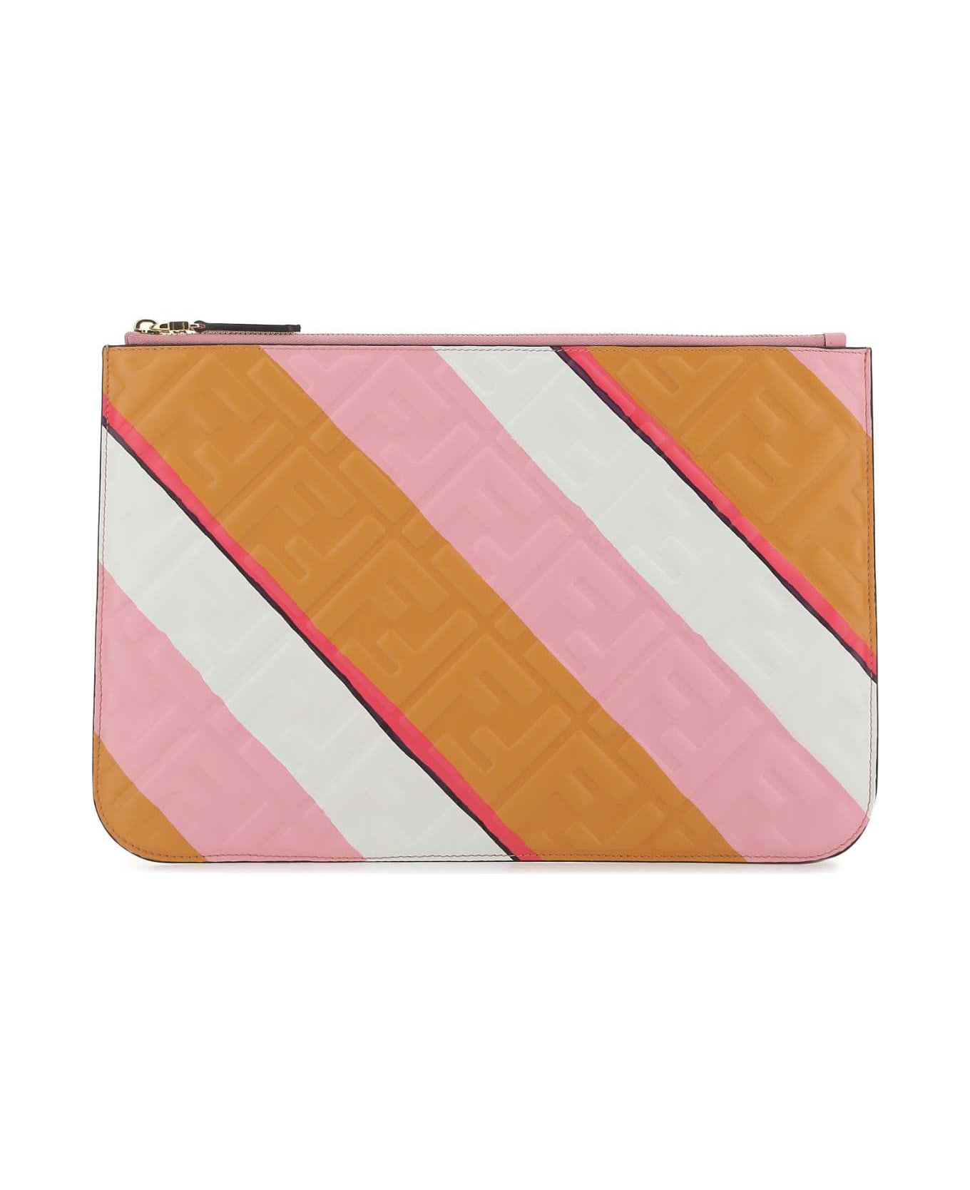 Fendi Multicolor Nappa Leather Pouch - F0W52