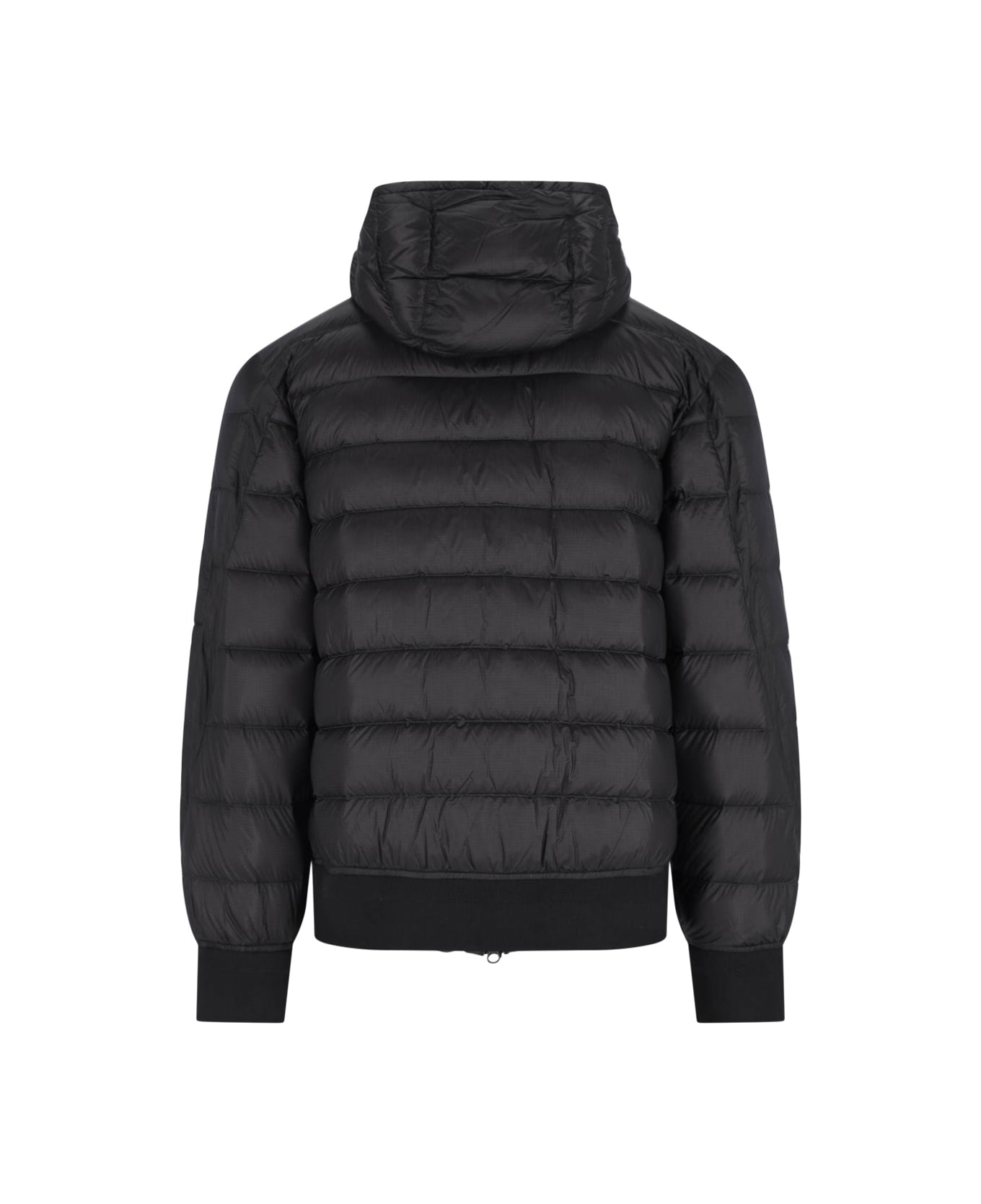 C.P. Company Hooded Full-zip Down Jacket - black