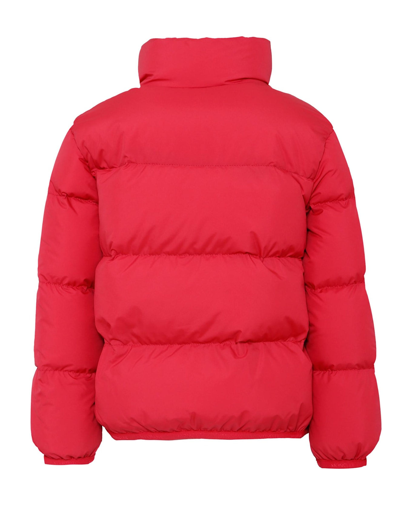 Moncler Pink Cermasa Down Jacket For Girl With Logo - Pink