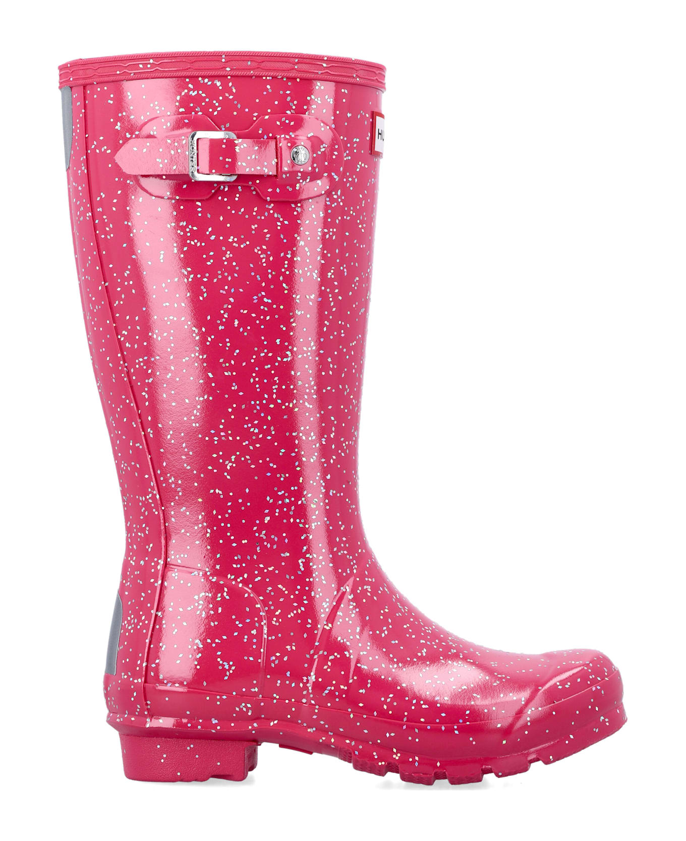 Hunter Big Kids Giant Glitter Wellington Boots - RED