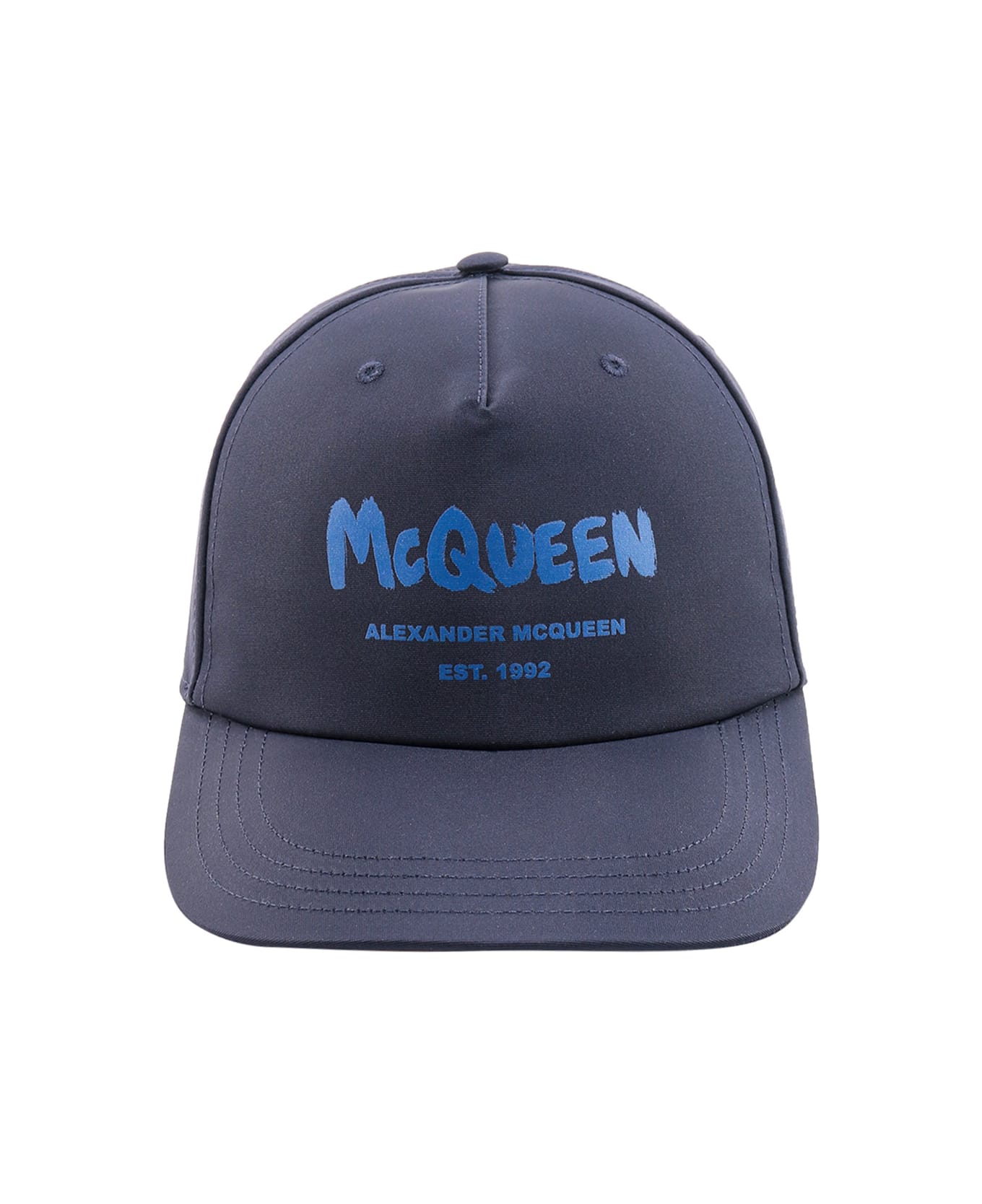 Alexander McQueen Graffiti Baseball Hat - Blue
