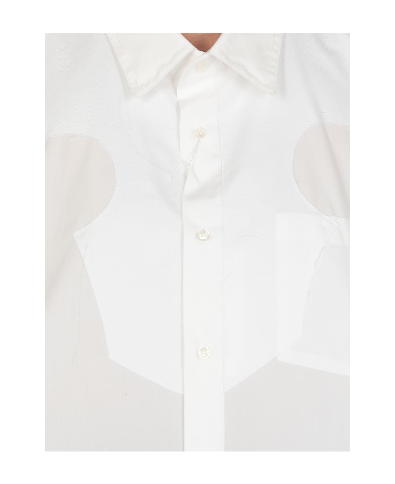 Maison Margiela Button-up Mini Shirt Dress - Optic White シャツ