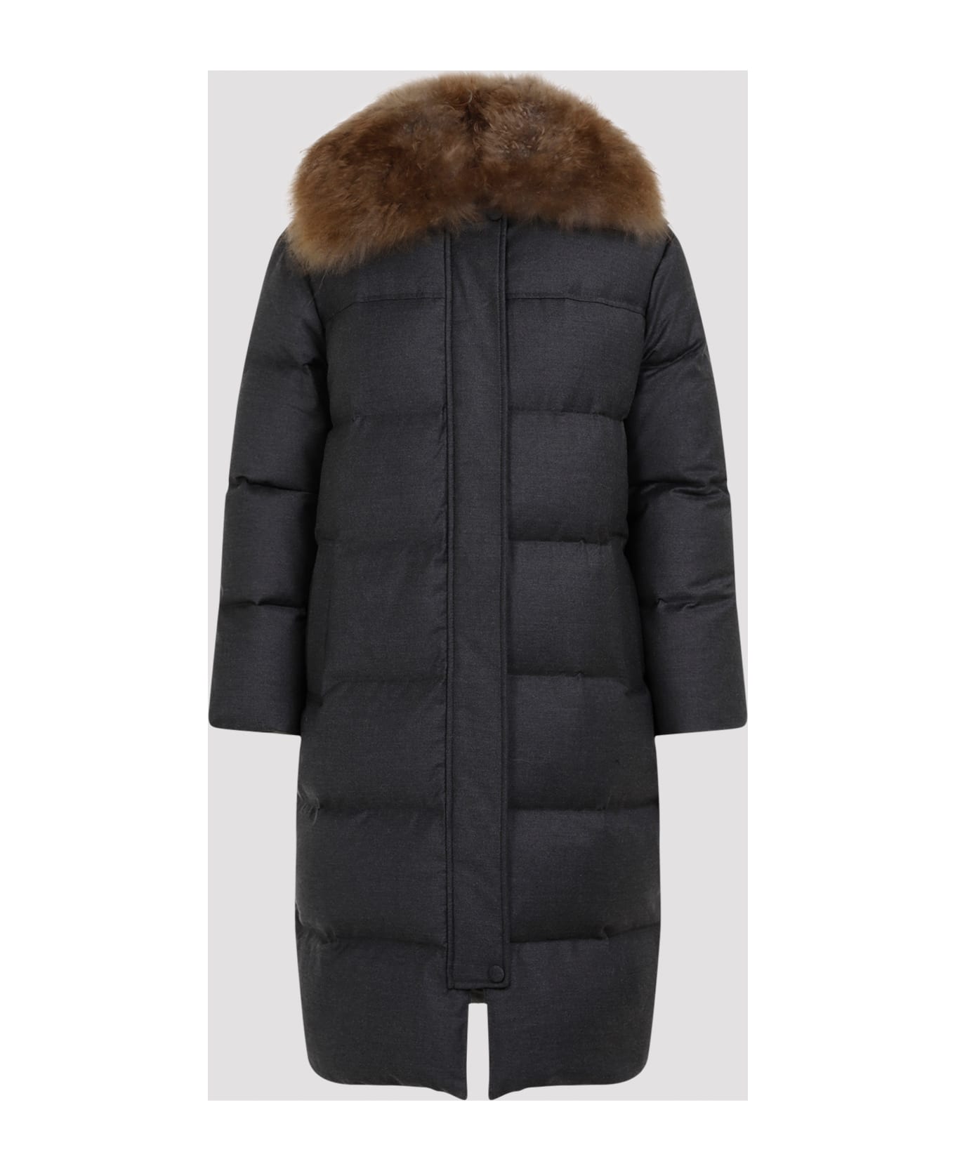 Yves Salomon Padded Jacket - Gris Anthracite