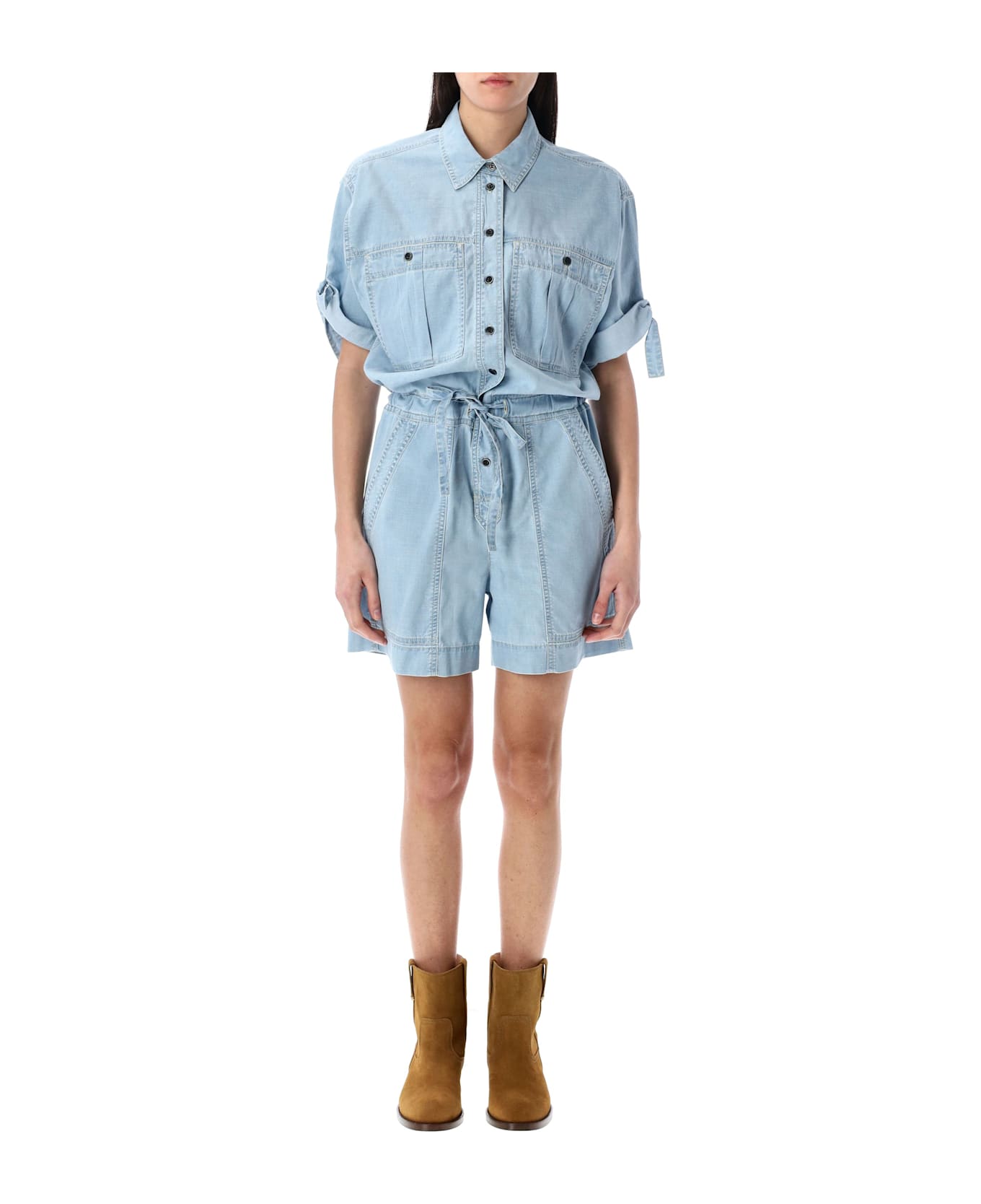 Marant Étoile Vally Short Jumpsuit - LIGHT BLUE