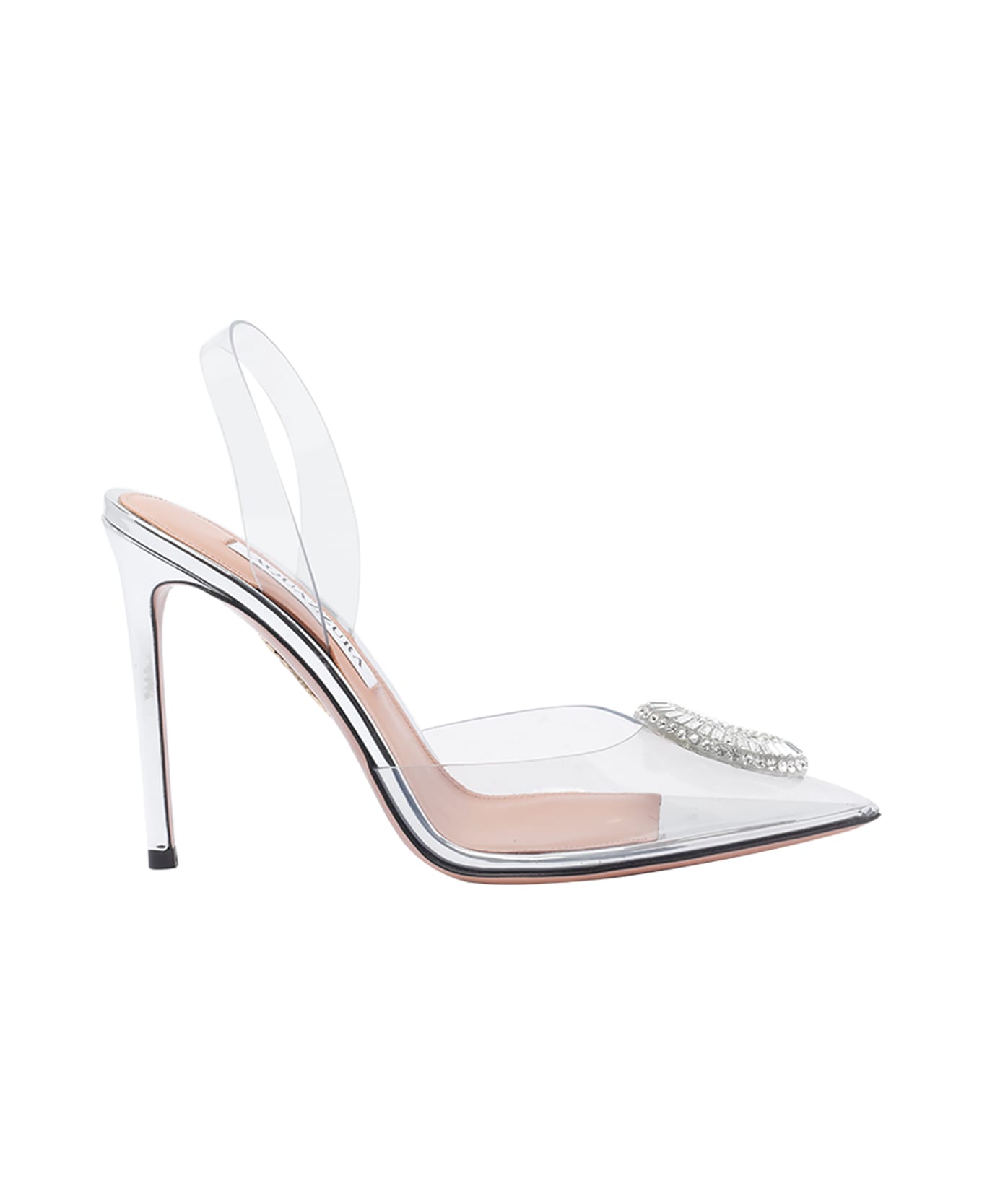 Aquazzura Crystal Plexi Pumps - Silver