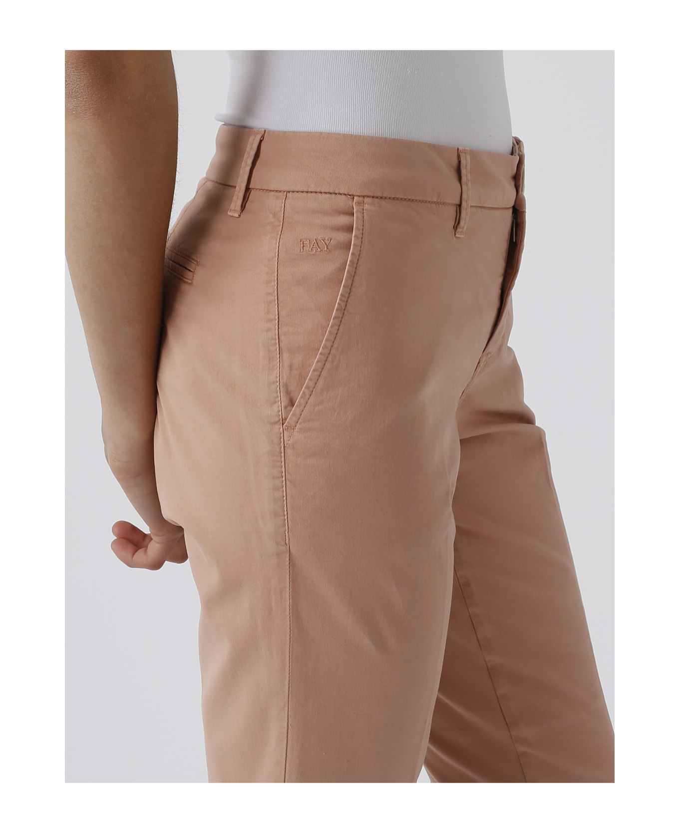 Fay Pant. Chinos F.do 17 Trousers - SALMONE