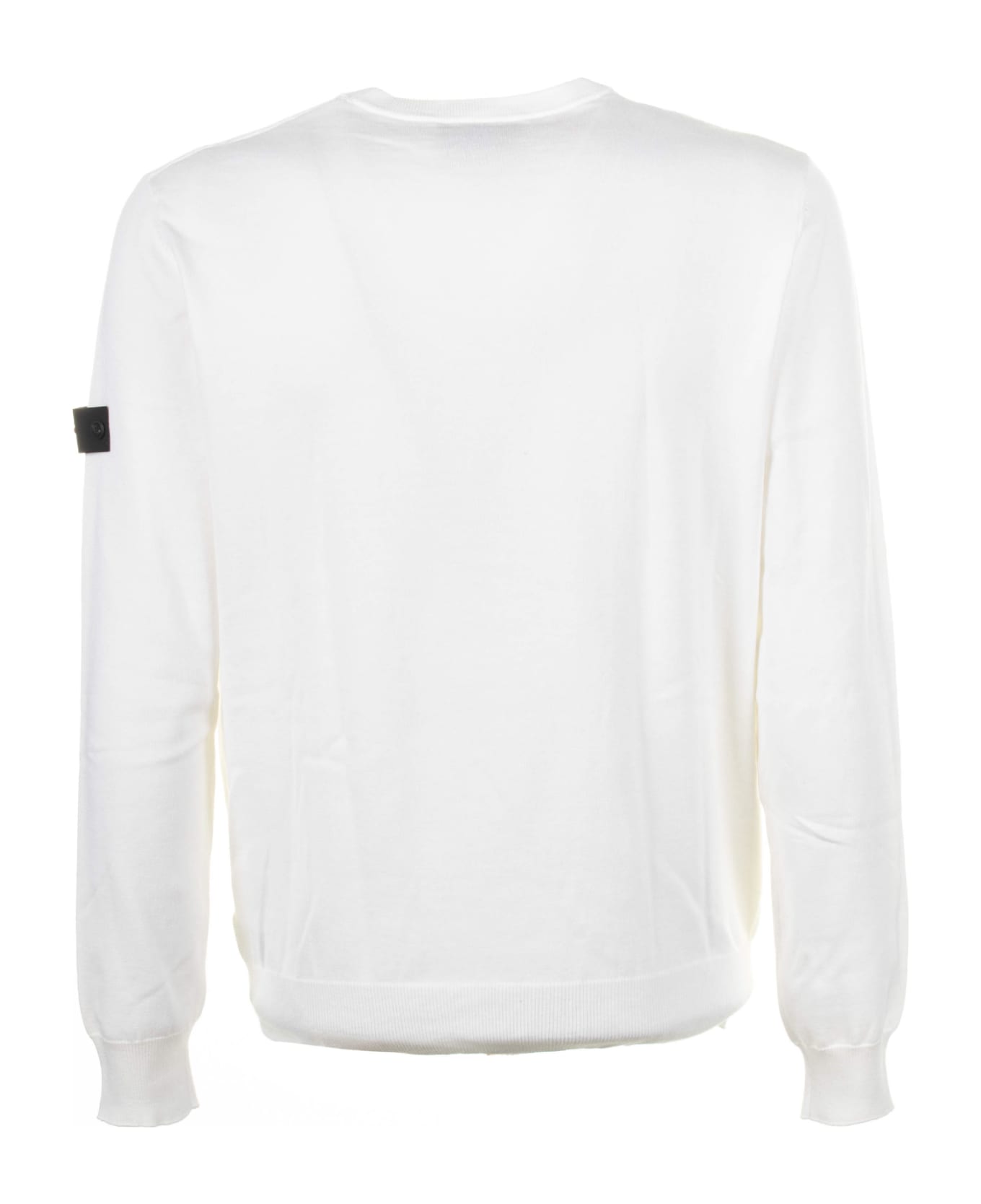 Peuterey White Crew-neck Sweater With Logo - BIANCO
