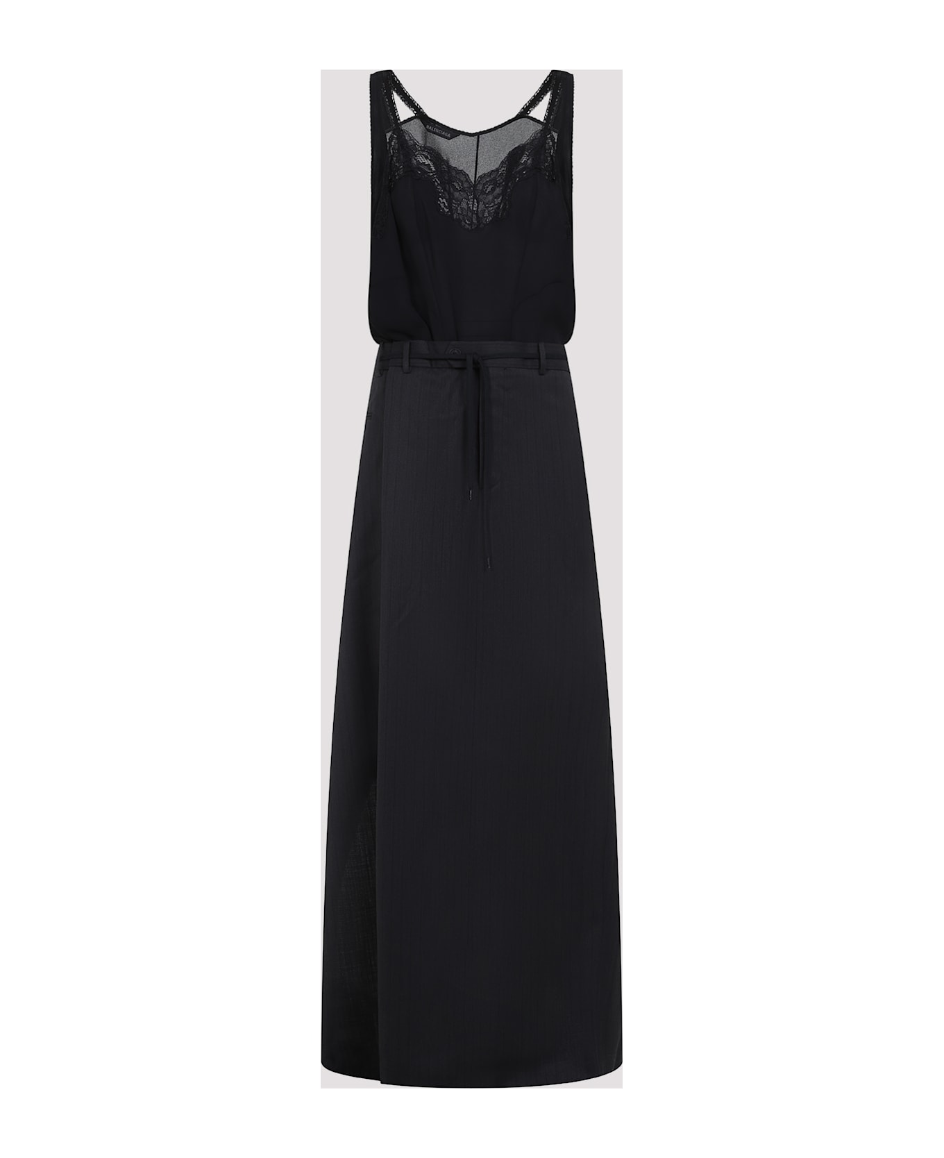 Balenciaga Patched Slip Dress - Black