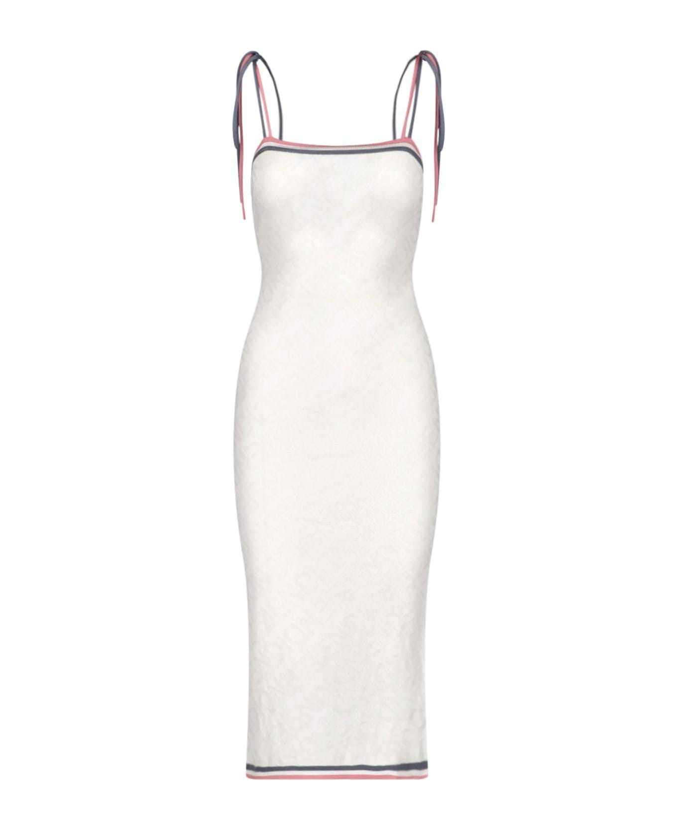 Fendi Logo Midi Dress - White