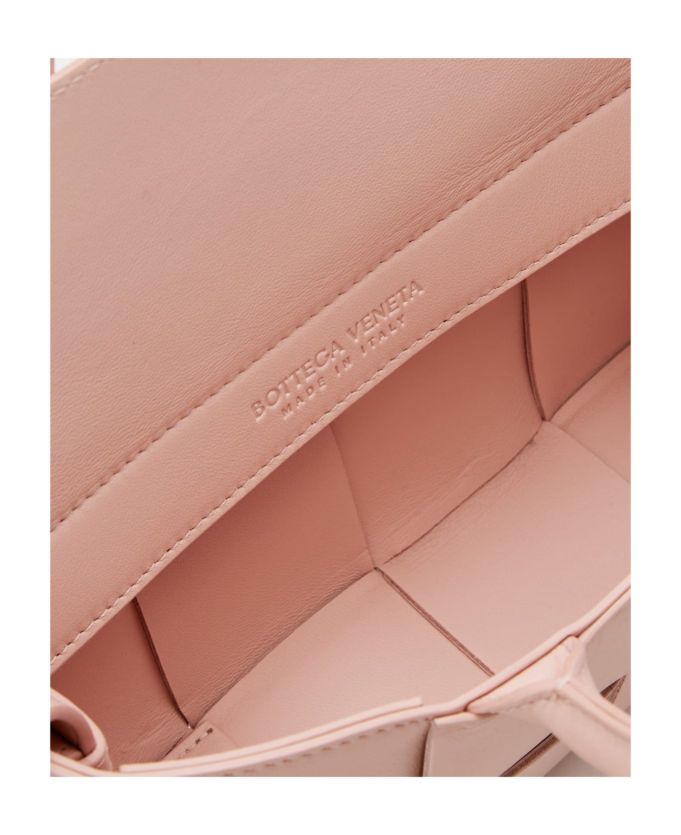 Bottega Veneta East West Mini Arco Leather Tote Bag - Pink