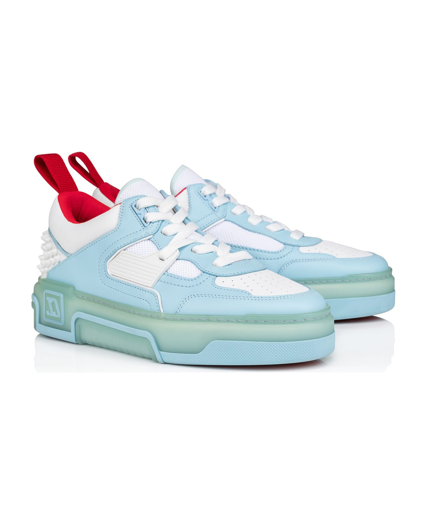 Christian Louboutin Astroloubi Woman Sneakers In Leather - MINERAL/WHITE