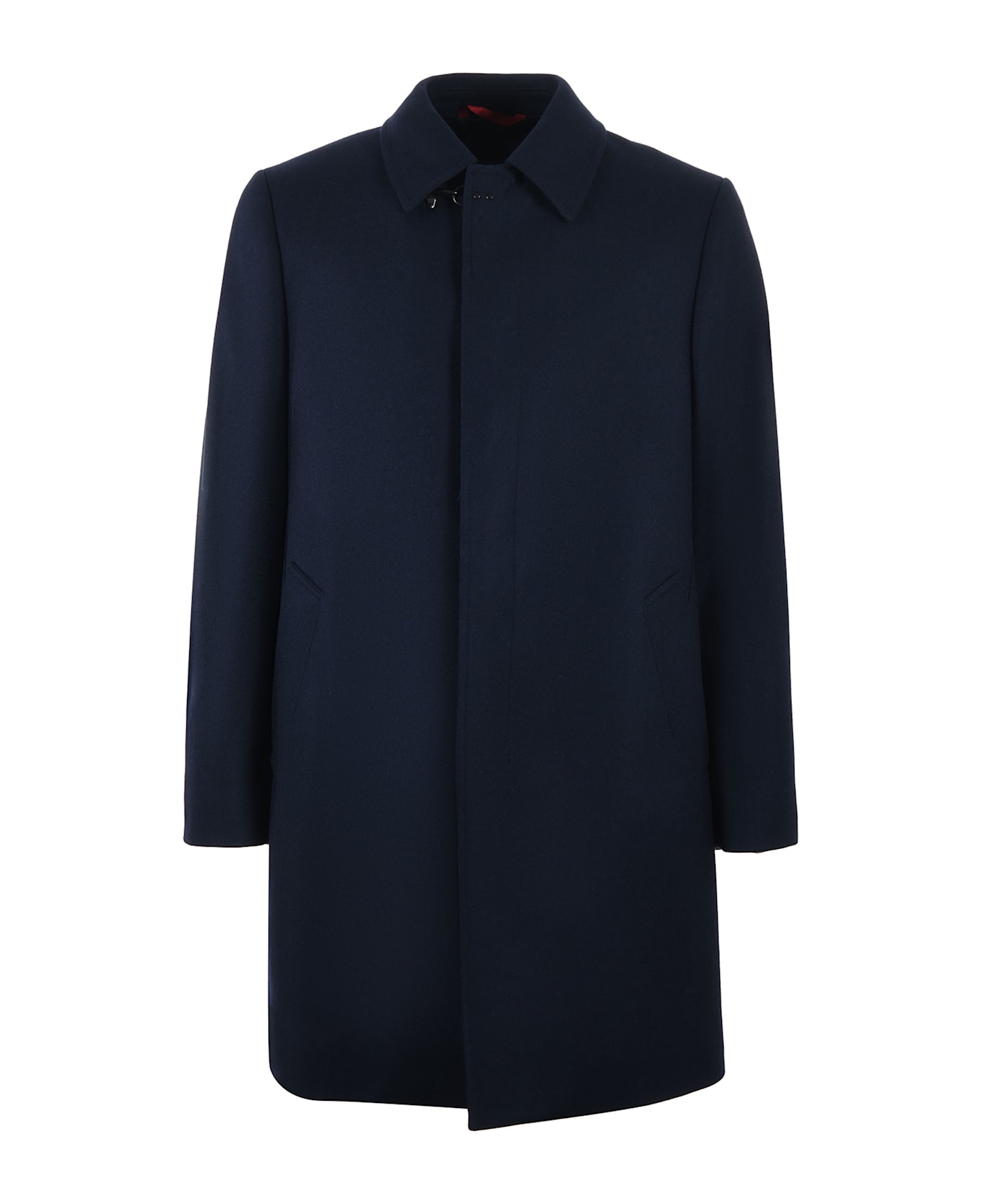 Fay Loden Coat With Hook - Dark Blue