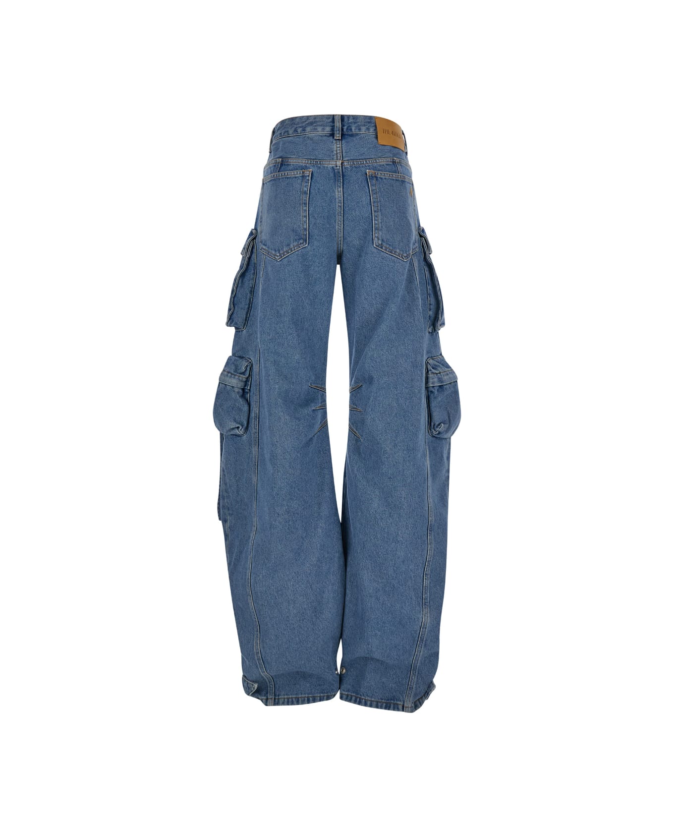 The Attico Fern Cargo Jeans - LIGHT BLUE DENIM