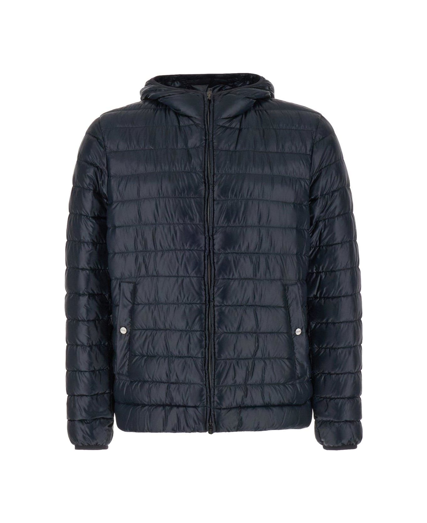 Herno Hooded Quilted Puffer Jacket - Blu