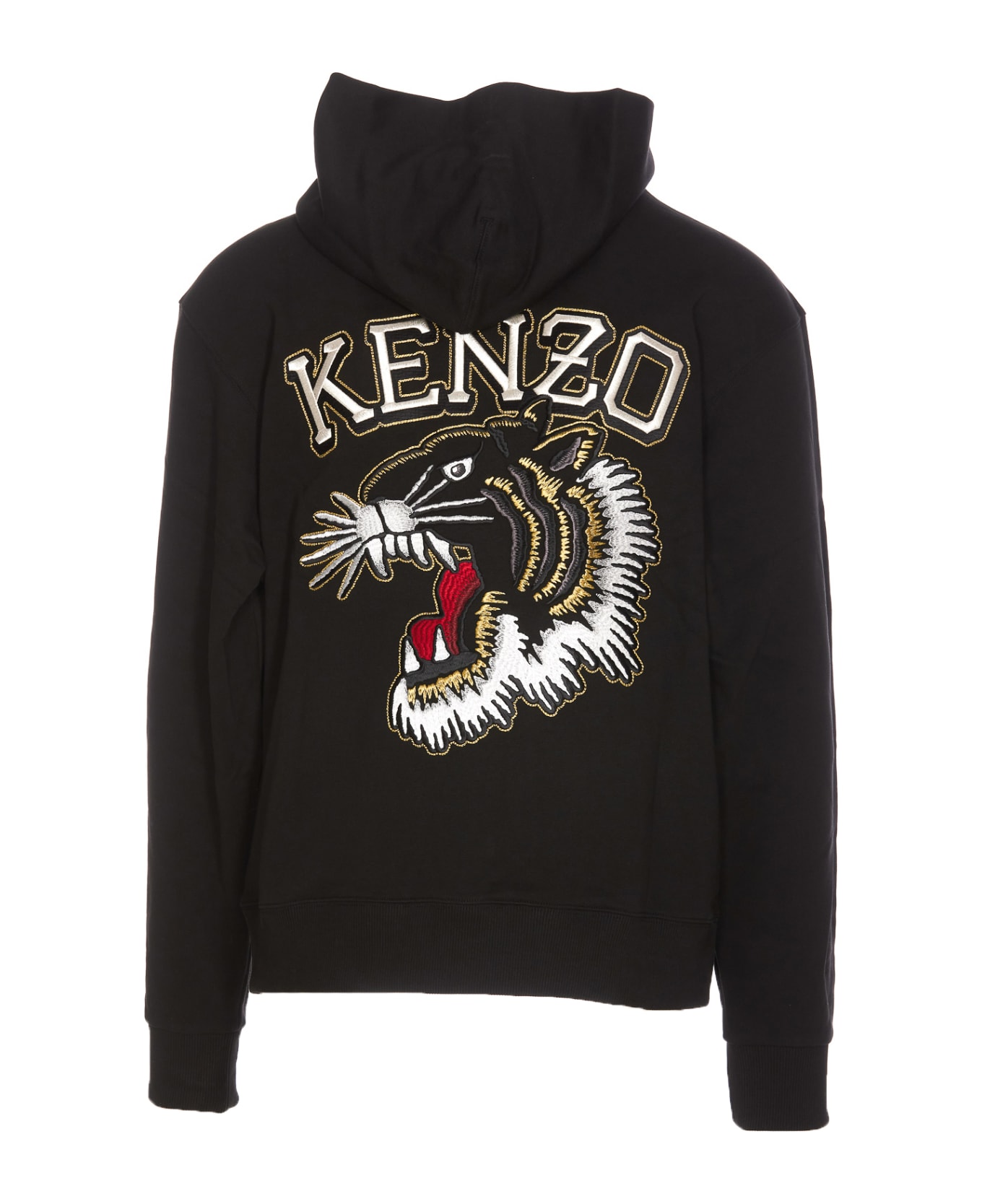Kenzo Tiger Varsity Embroidery Hoodie - Black