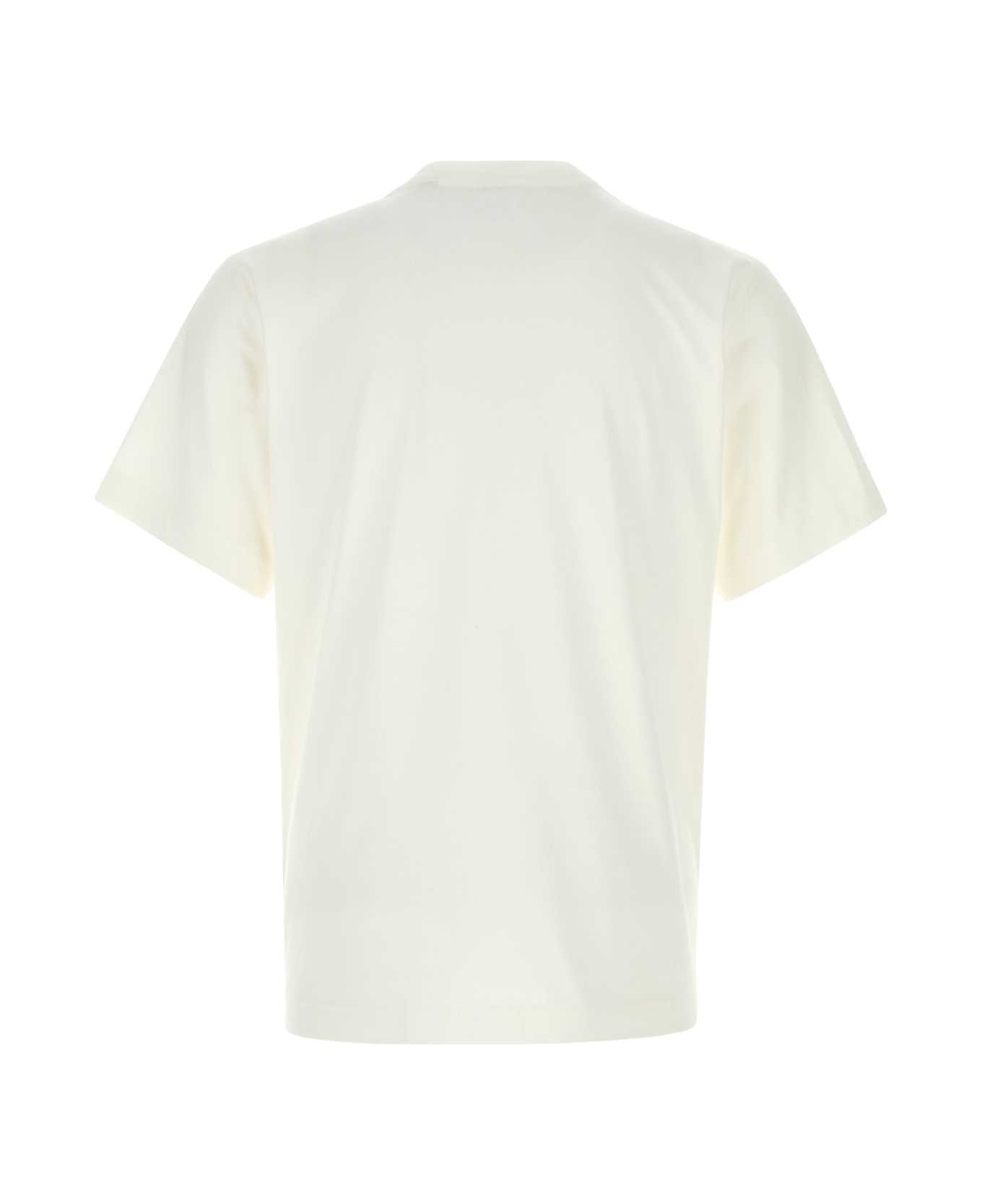 Burberry White Cotton T-shirt - CHALK