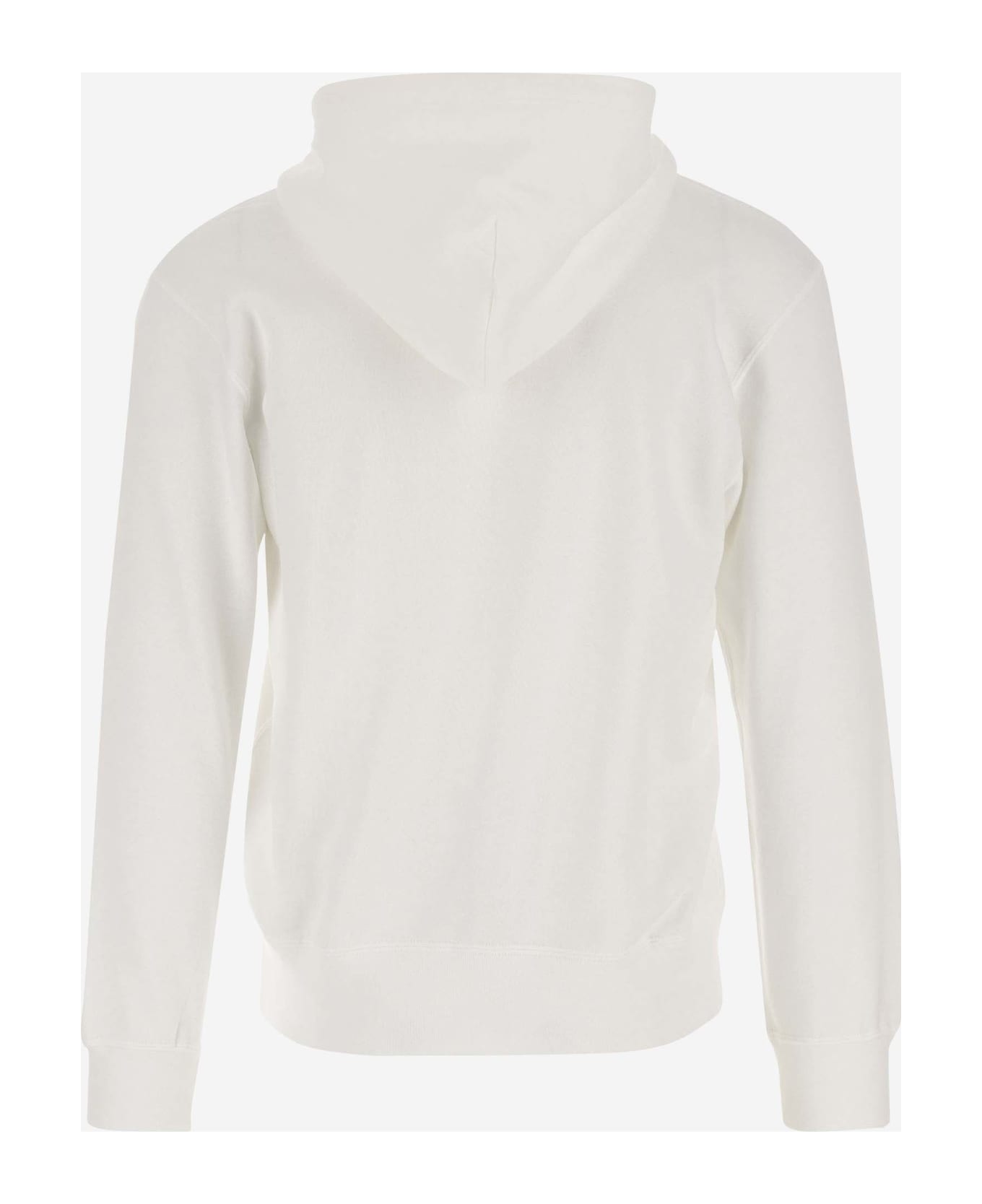 Comme des Garçons Cotton Hoodie With Logo - White ニットウェア