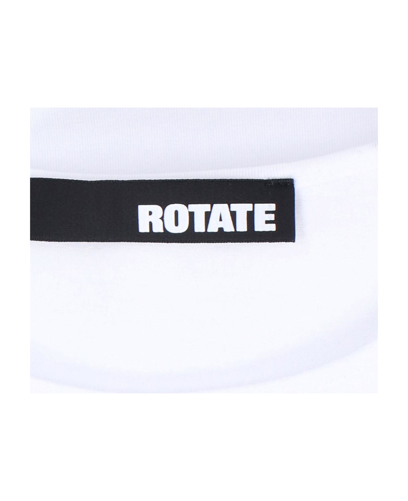 Rotate by Birger Christensen Logo Crop T-shirt - Bright White Tシャツ