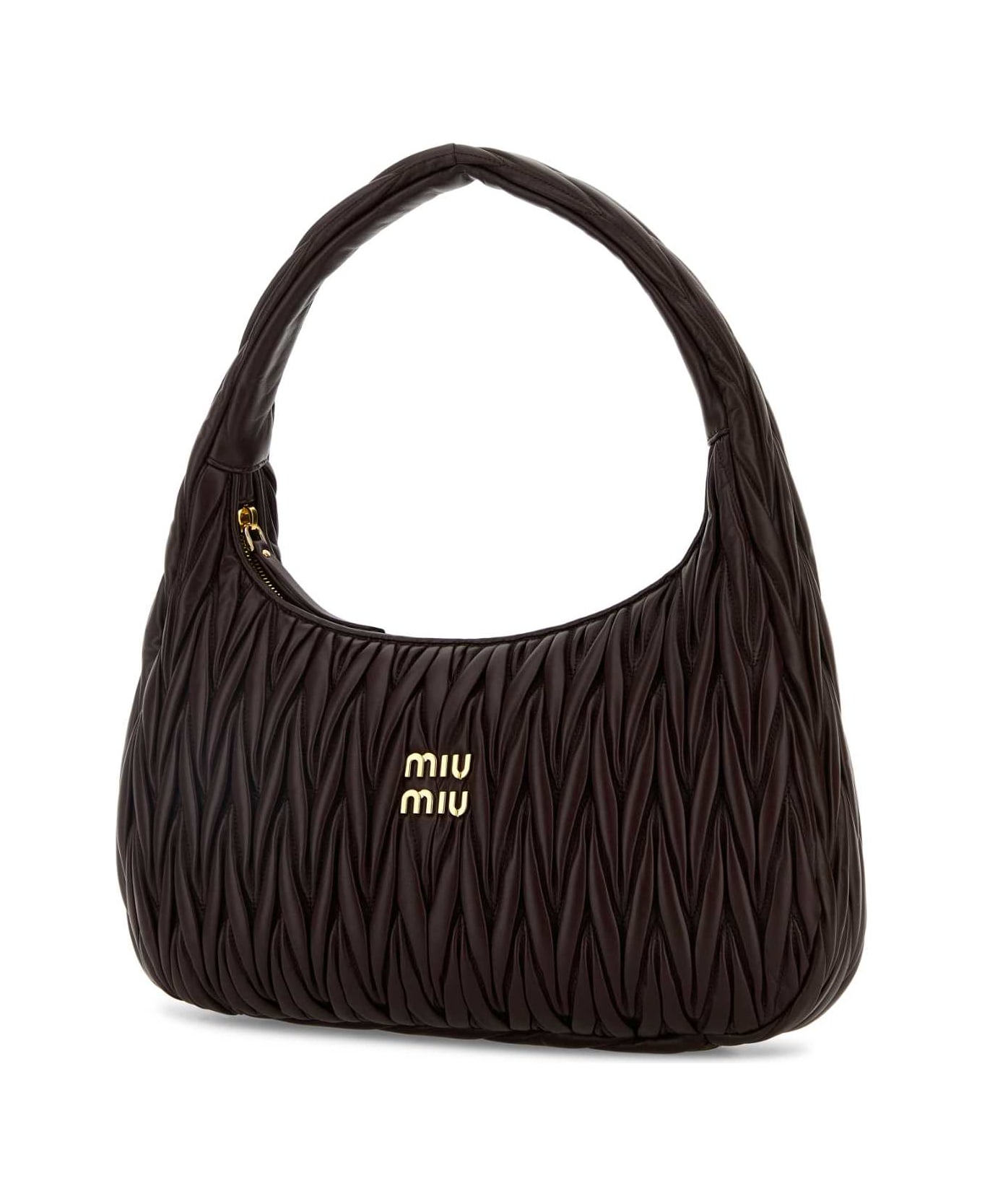 Miu Miu Burgundy Nappa Leather Wander Shoulder Bag - RADICA