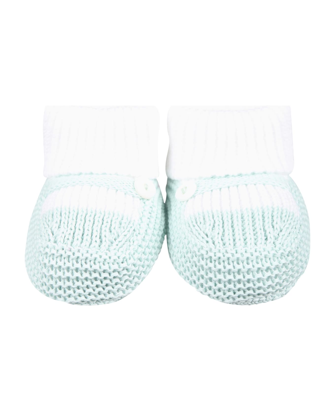 Little Bear Green Bootees For Baby Boy - Green