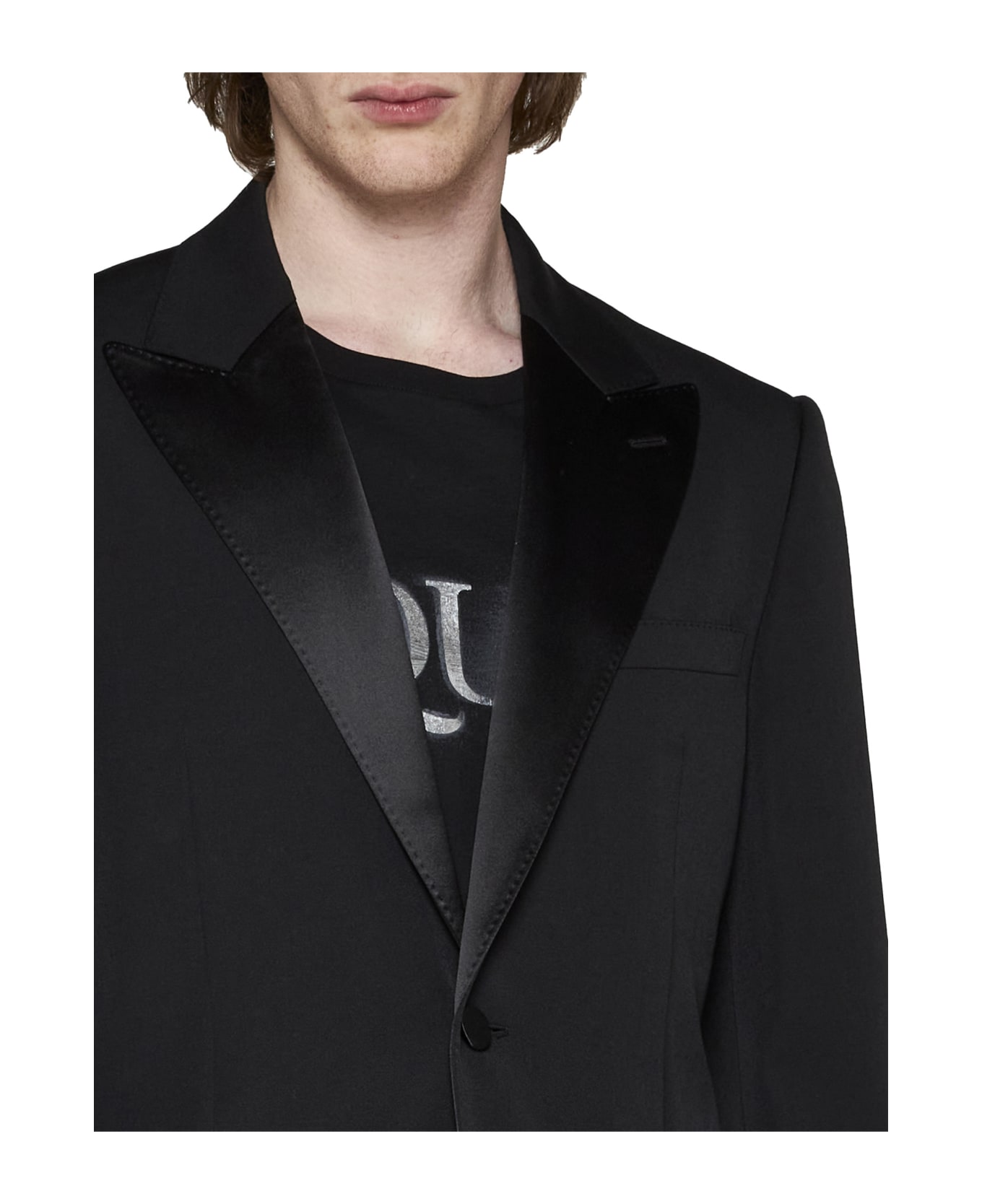 Alexander McQueen Single-breasted Suit Jacket - Black