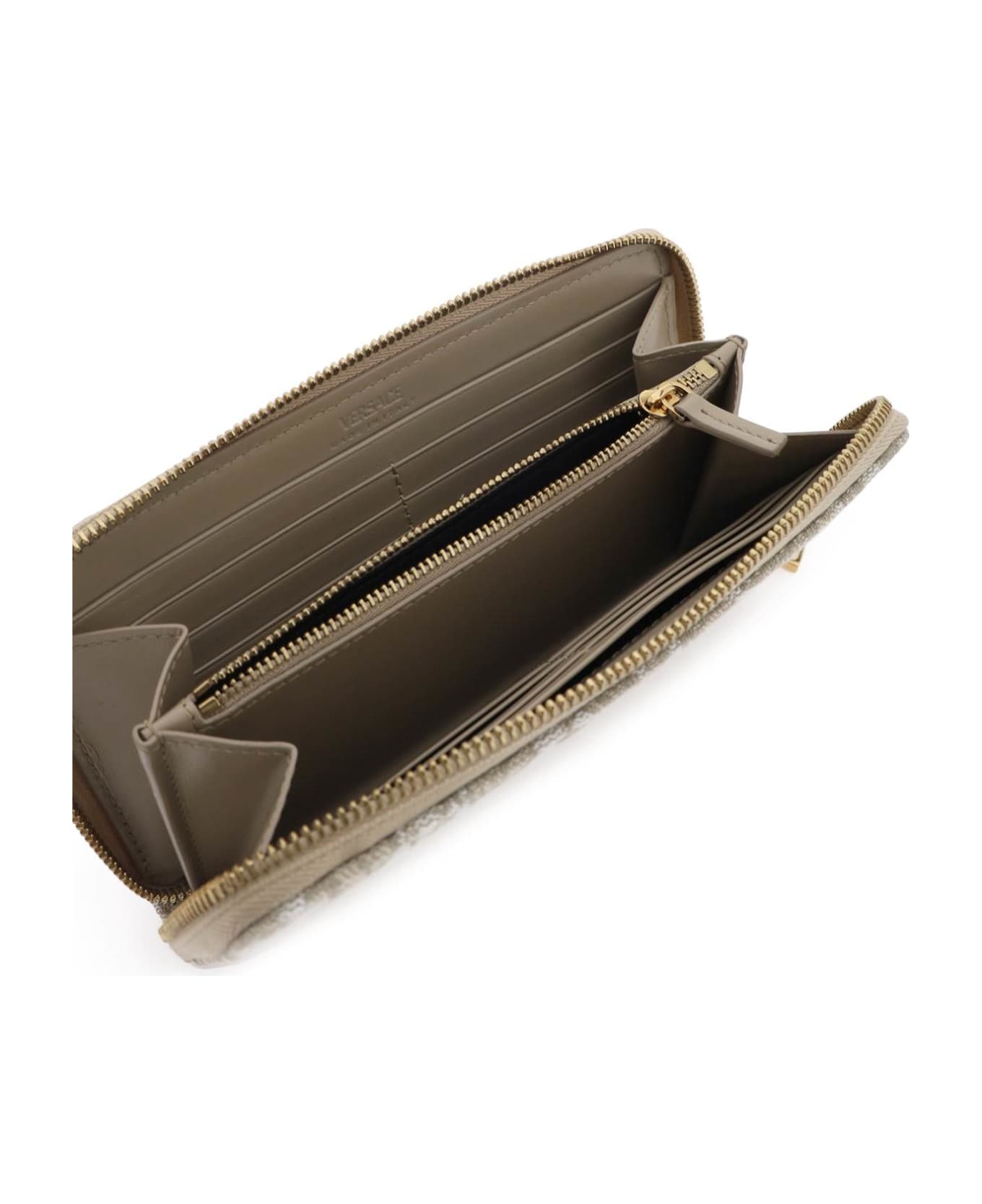 Versace Barocco Long Wallet - BEIGE BEIGE VERSACE GOLD (Beige) 財布