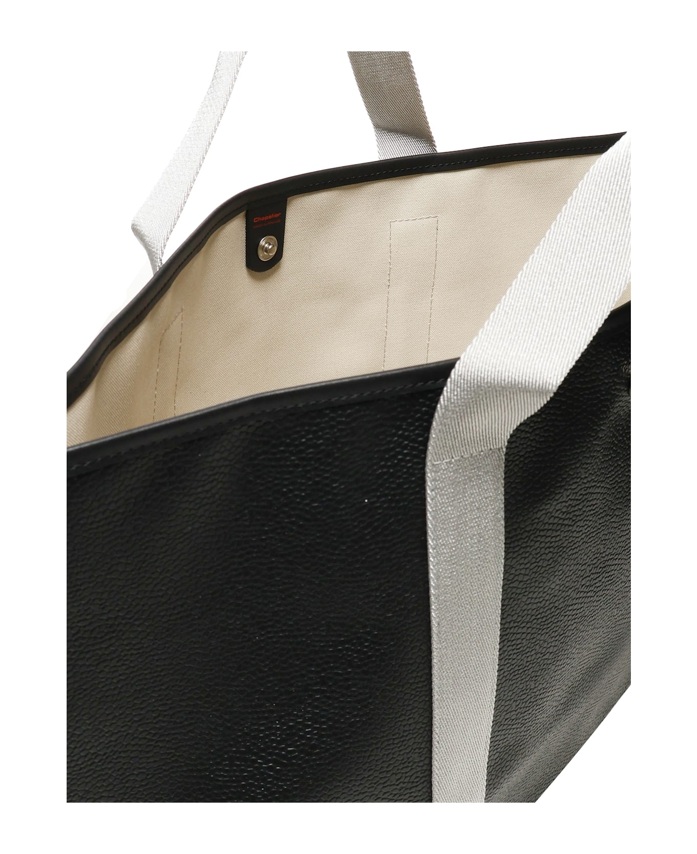 Hervè Chapelier 615g09 Medium Tote Bag - BLACK, white