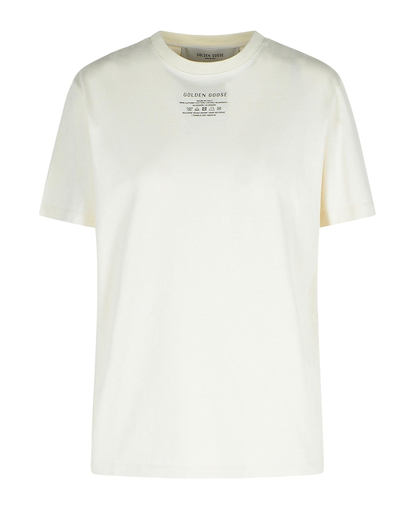Golden Goose White Cotton T-shirt - White