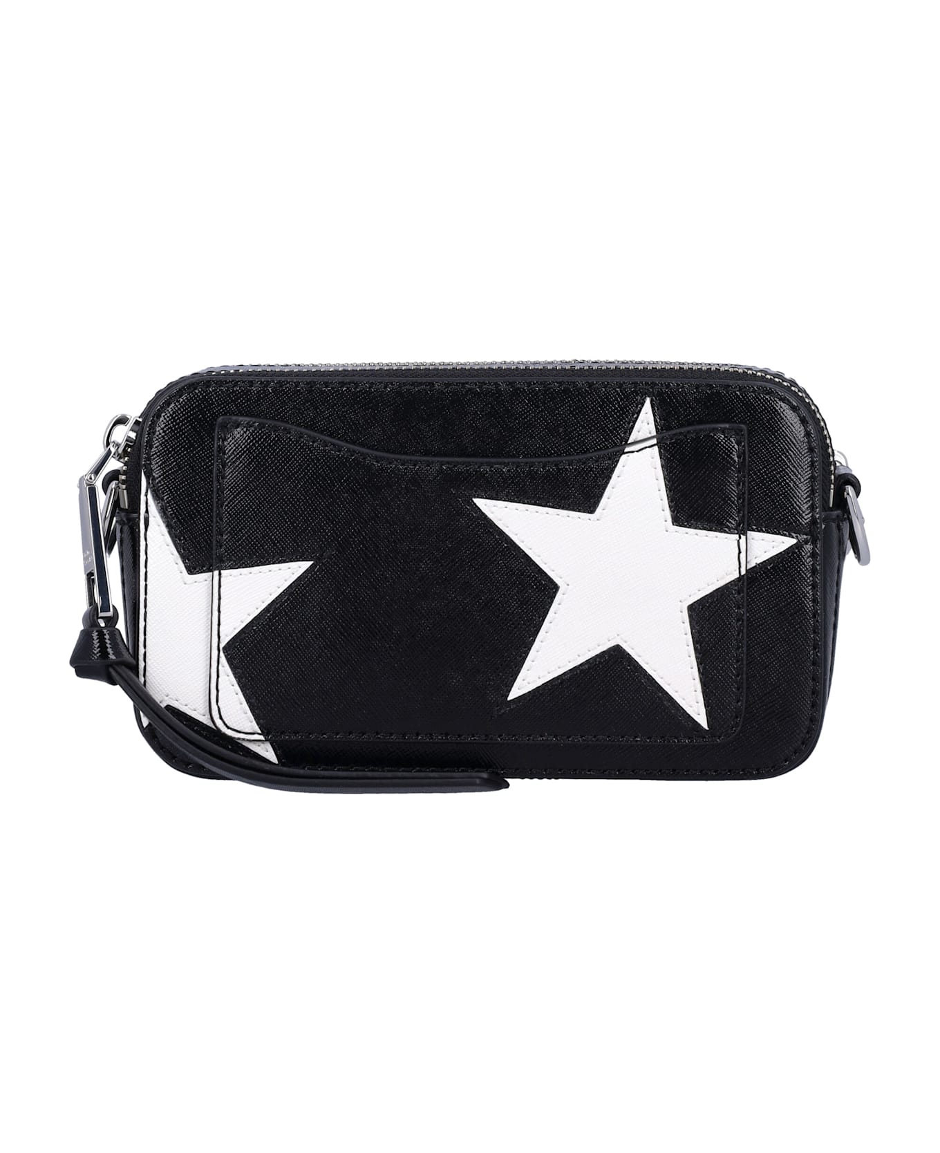 Marc Jacobs The Star Patchwork Leather Snapshot - BLACK WHHITE
