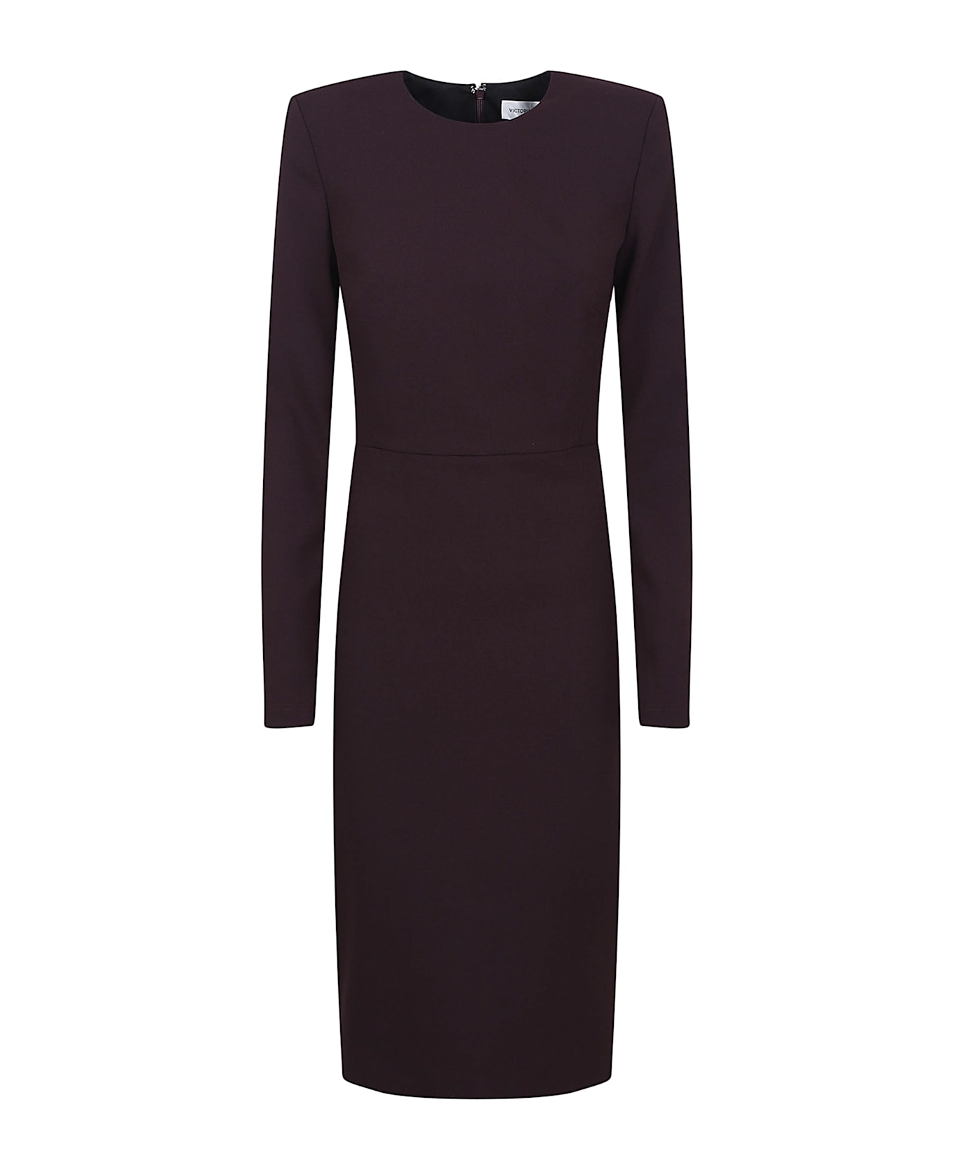 Victoria Beckham Long Sleeve T-shirt Fitted - Deep Mahogany