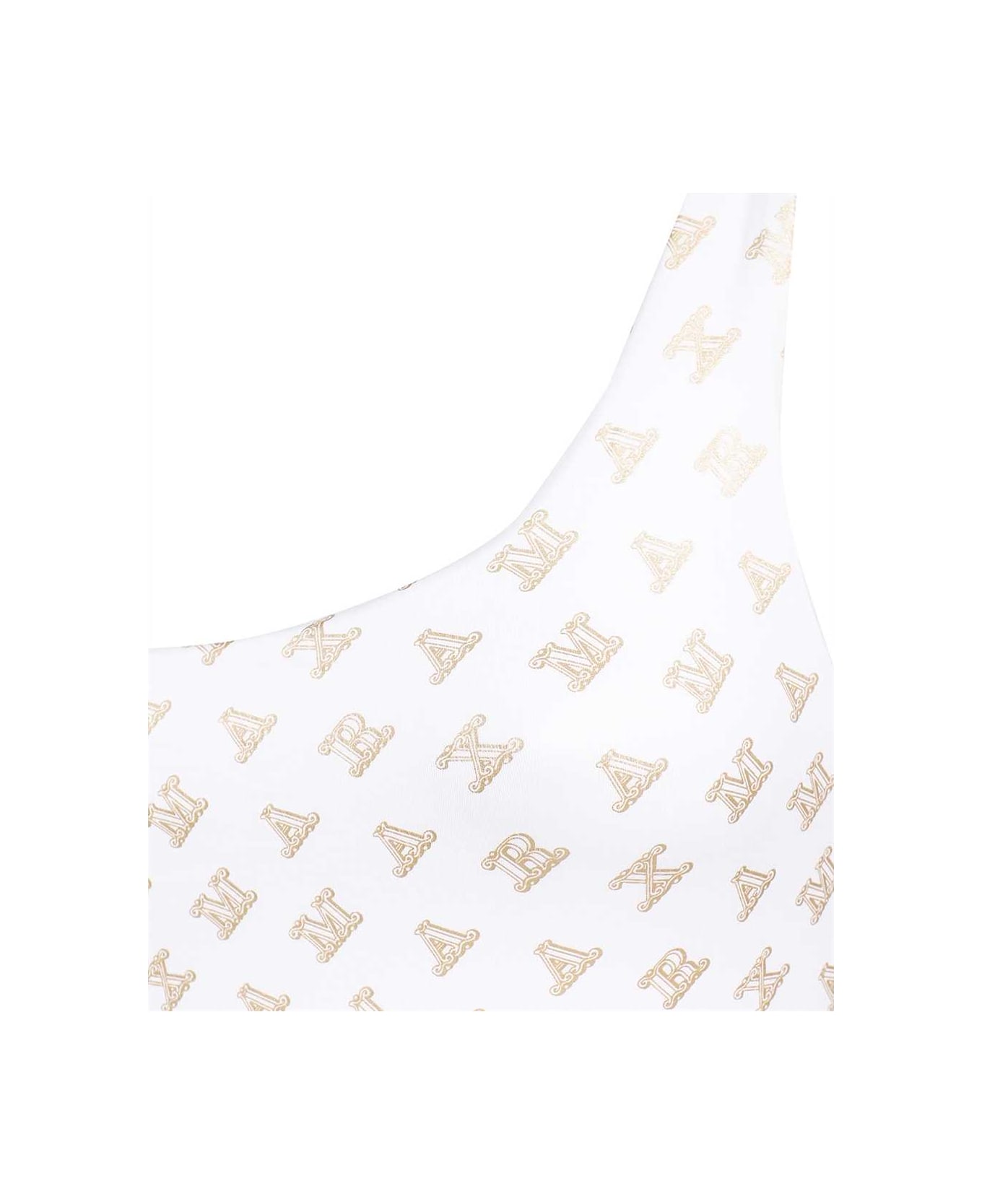 Max Mara One-piece Swimsuit With Logo - White