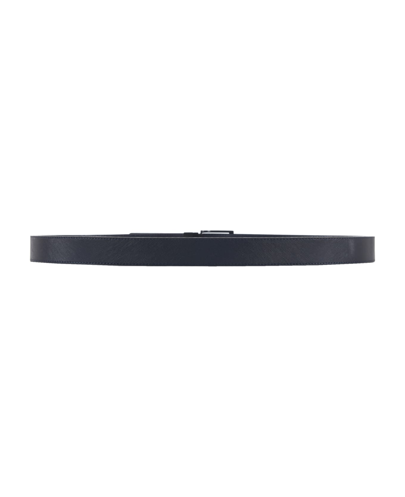 Emporio Armani Reversible Belt In Leather - Blu scuro ベルト