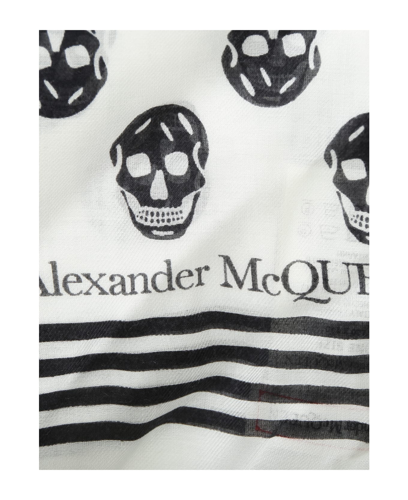 Alexander McQueen Skull Scarf - White スカーフ＆ストール
