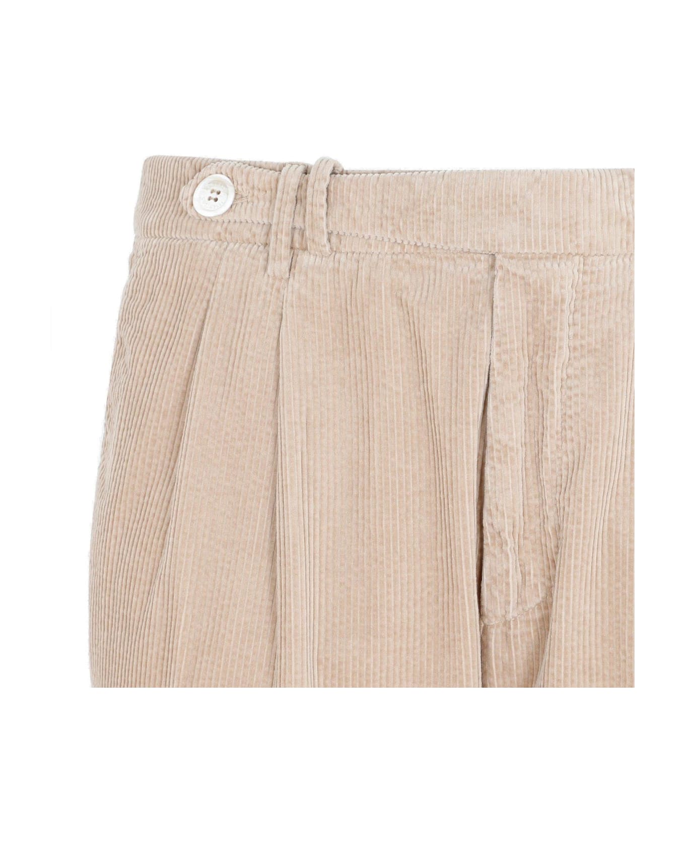 Brunello Cucinelli Corduroy Button Fastened Trousers - Camel ボトムス