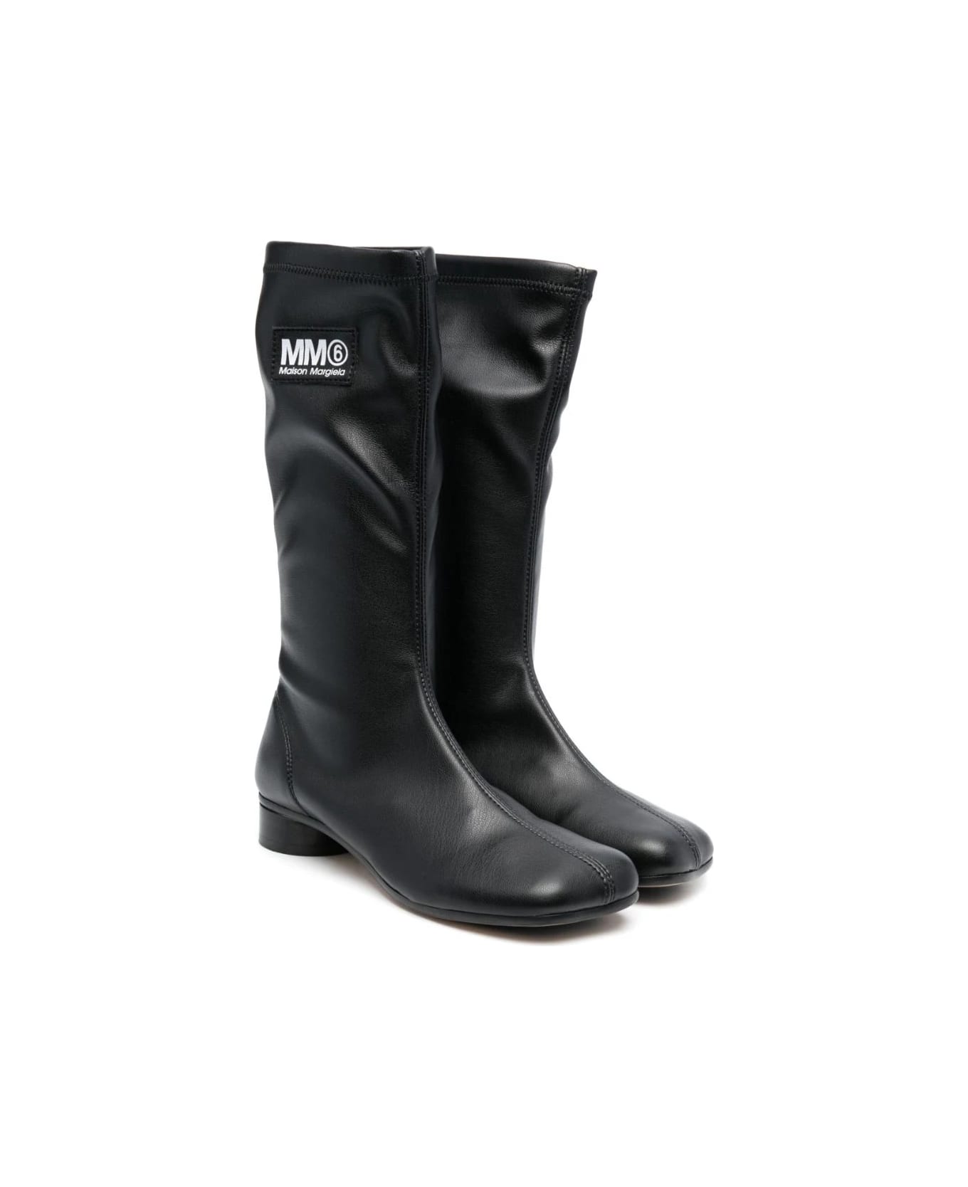 MM6 Maison Margiela Boots With Application - Black シューズ
