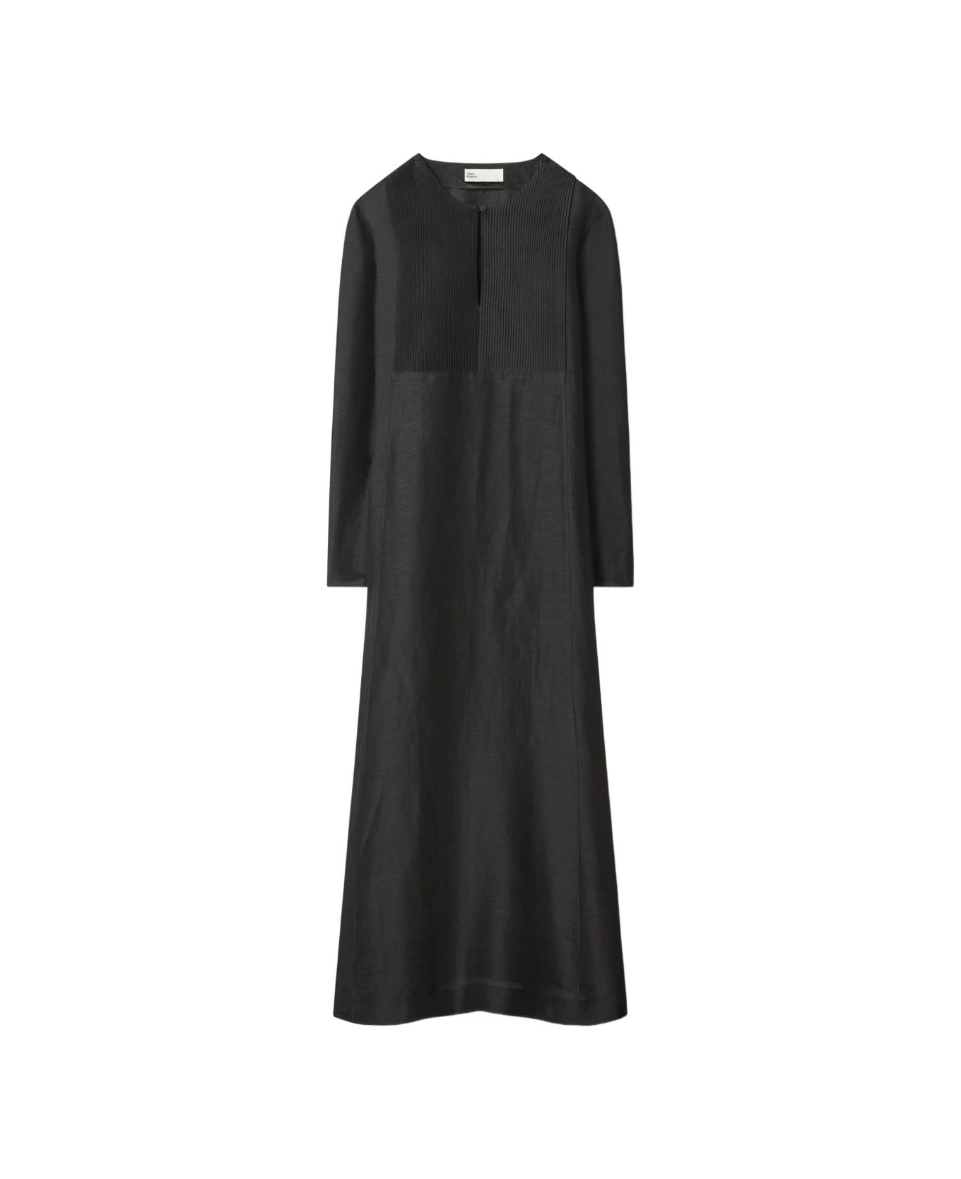 Tory Burch Linen And Silk Long Kaftan - Black