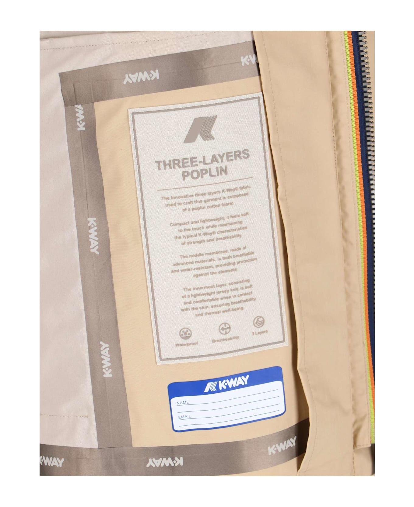 K-Way 
orion
 Zip Jacket - Beige