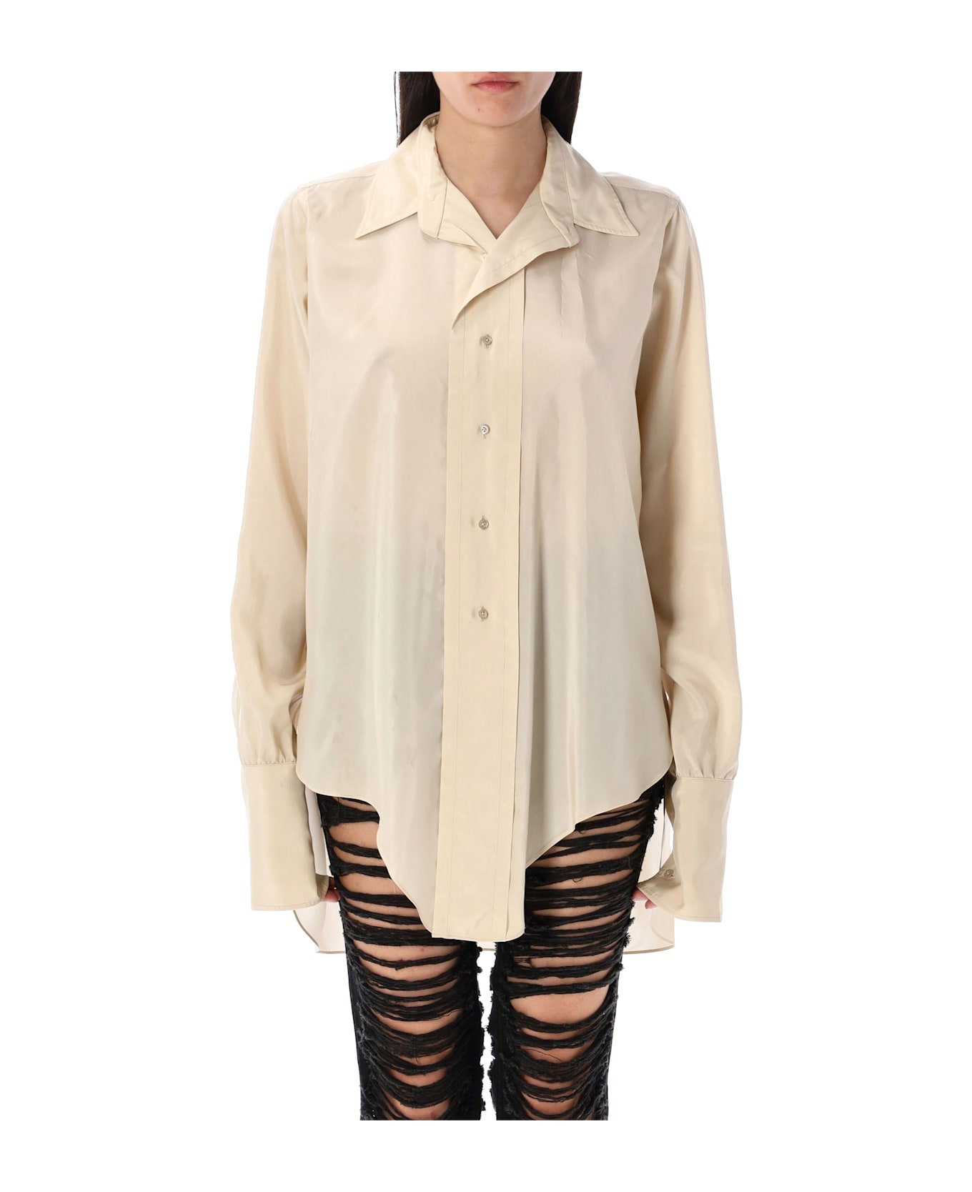 Maison Margiela Dropped Hem Shirt - CREAM