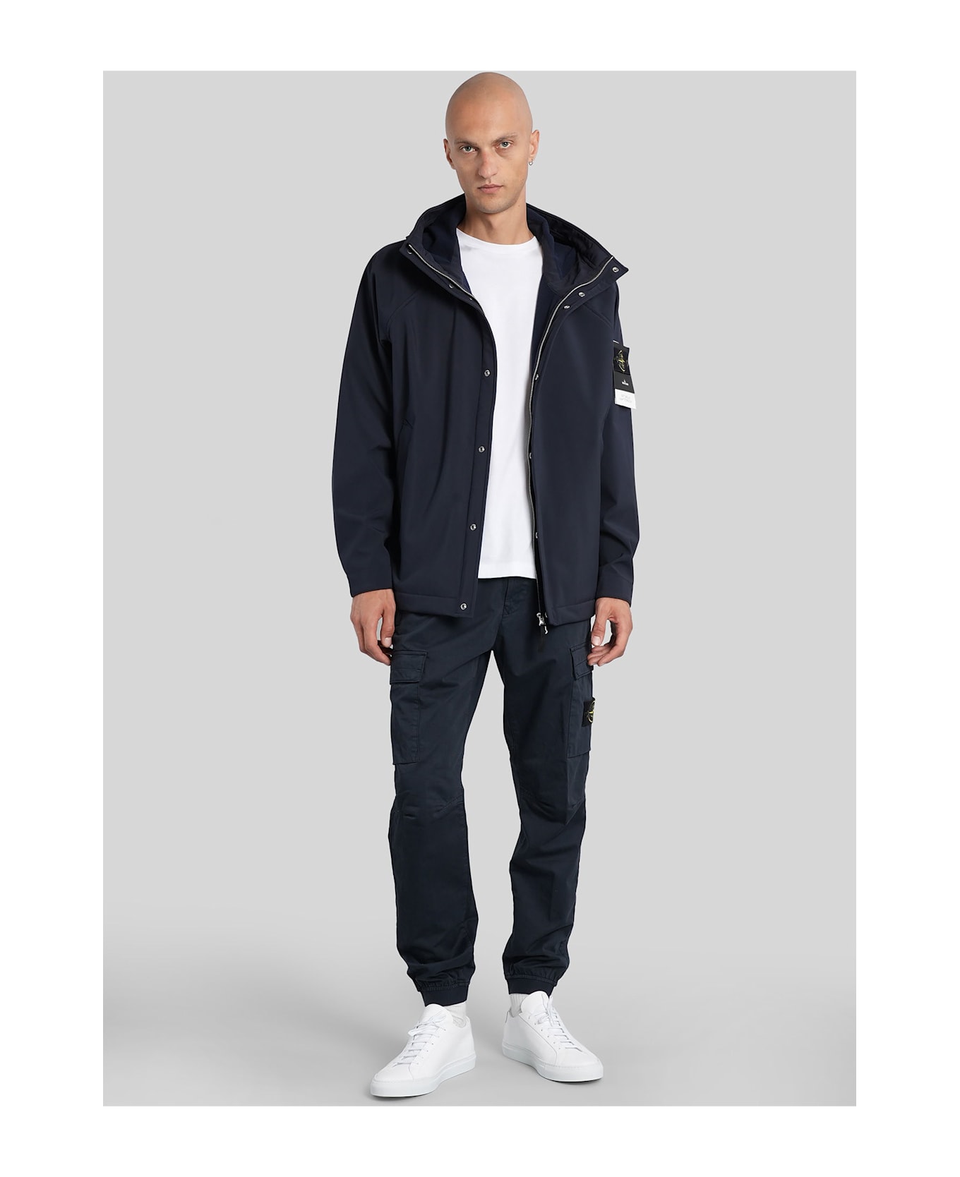 Stone Island Casual Jacket In Blue Polyester - blue