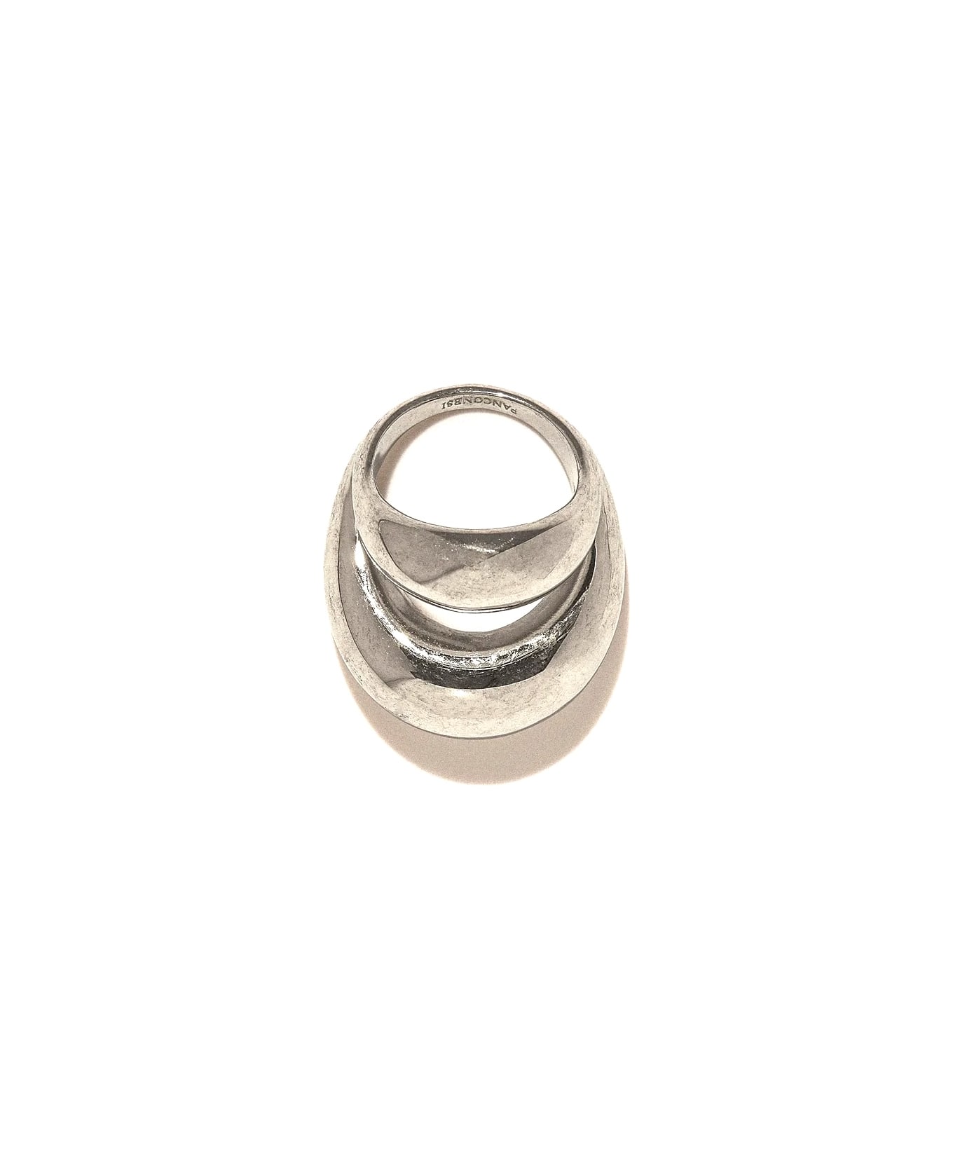 Panconesi Double Blow Up Rings - Silver