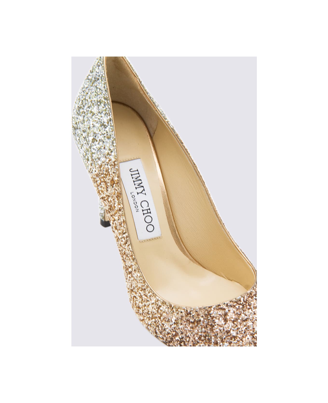 Jimmy Choo Gold Tone Pumps - GOLD/GOLD/SILVER