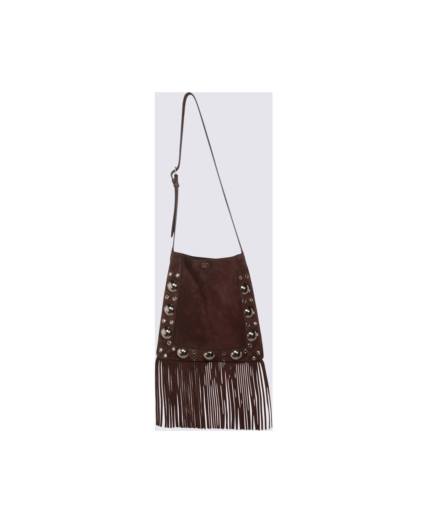 Valentino Garavani Brown Leather Crossbody Bag - Dark Brown