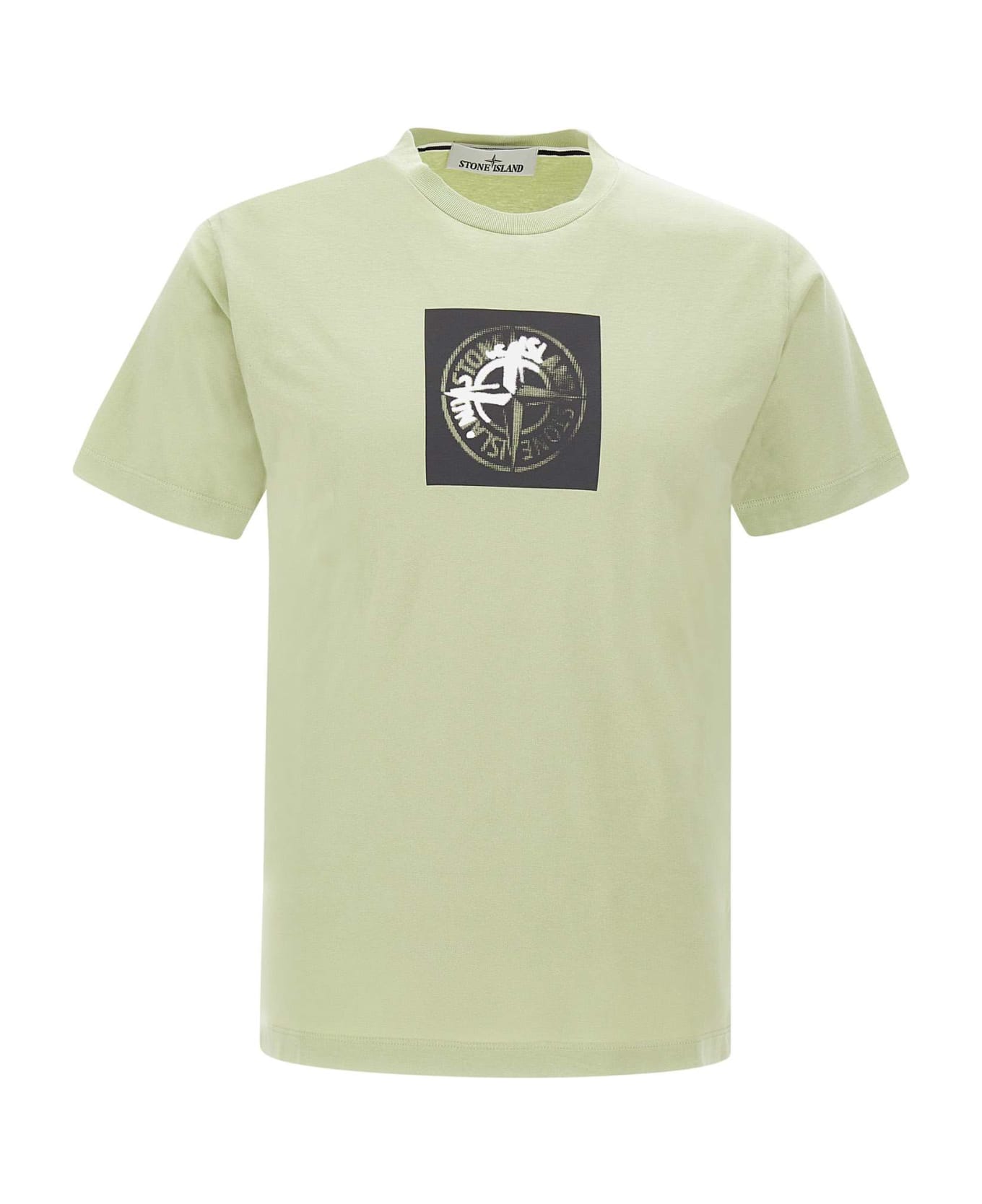 Stone Island Cotton T-shirt - GREEN シャツ